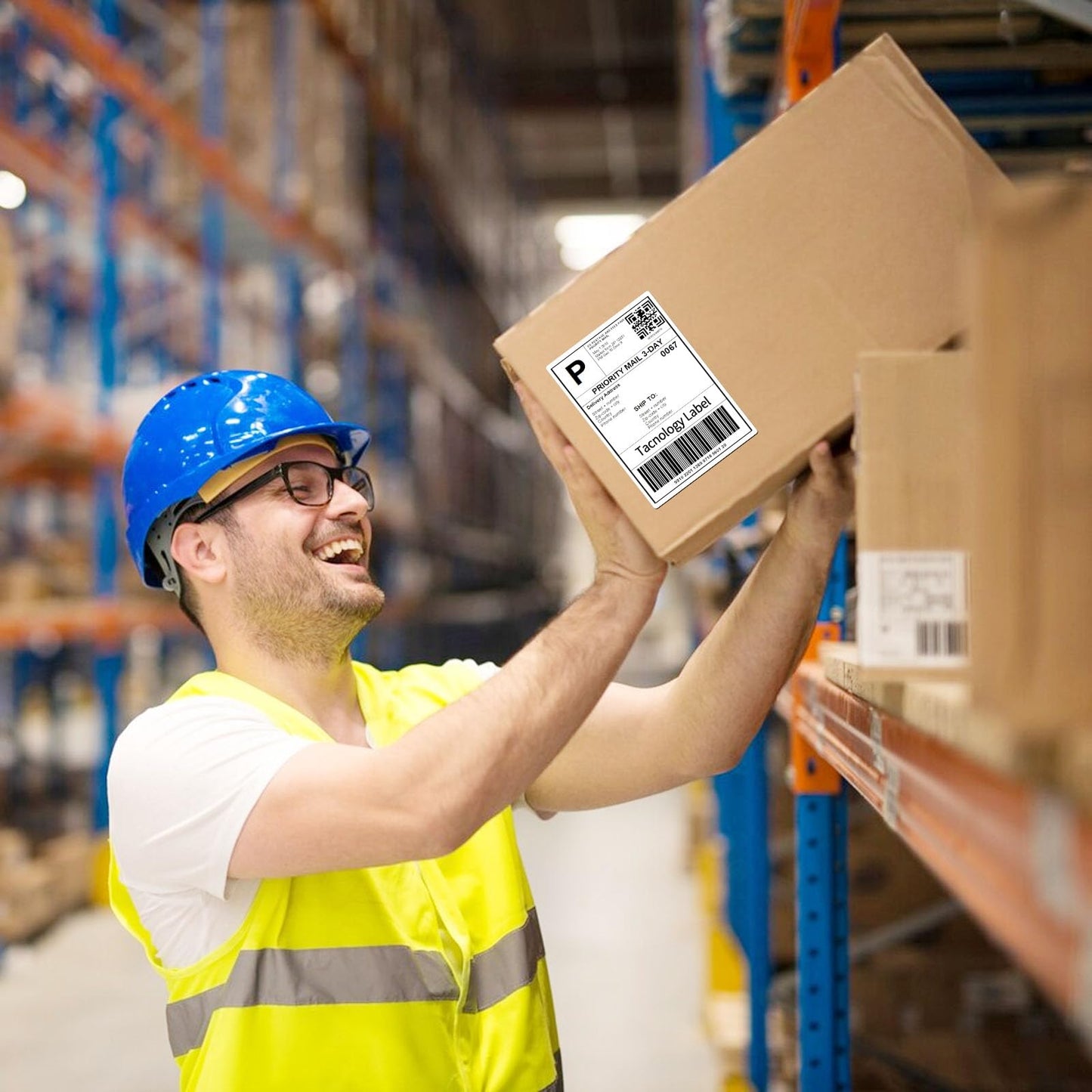 500 Sheets 2000 Labels 4x5 Shipping Label for Laser & Inkjet Printers, Permanent Adhesive, 4 Labels per Page, A4 Size, Perfect for Mailing & Addressing
