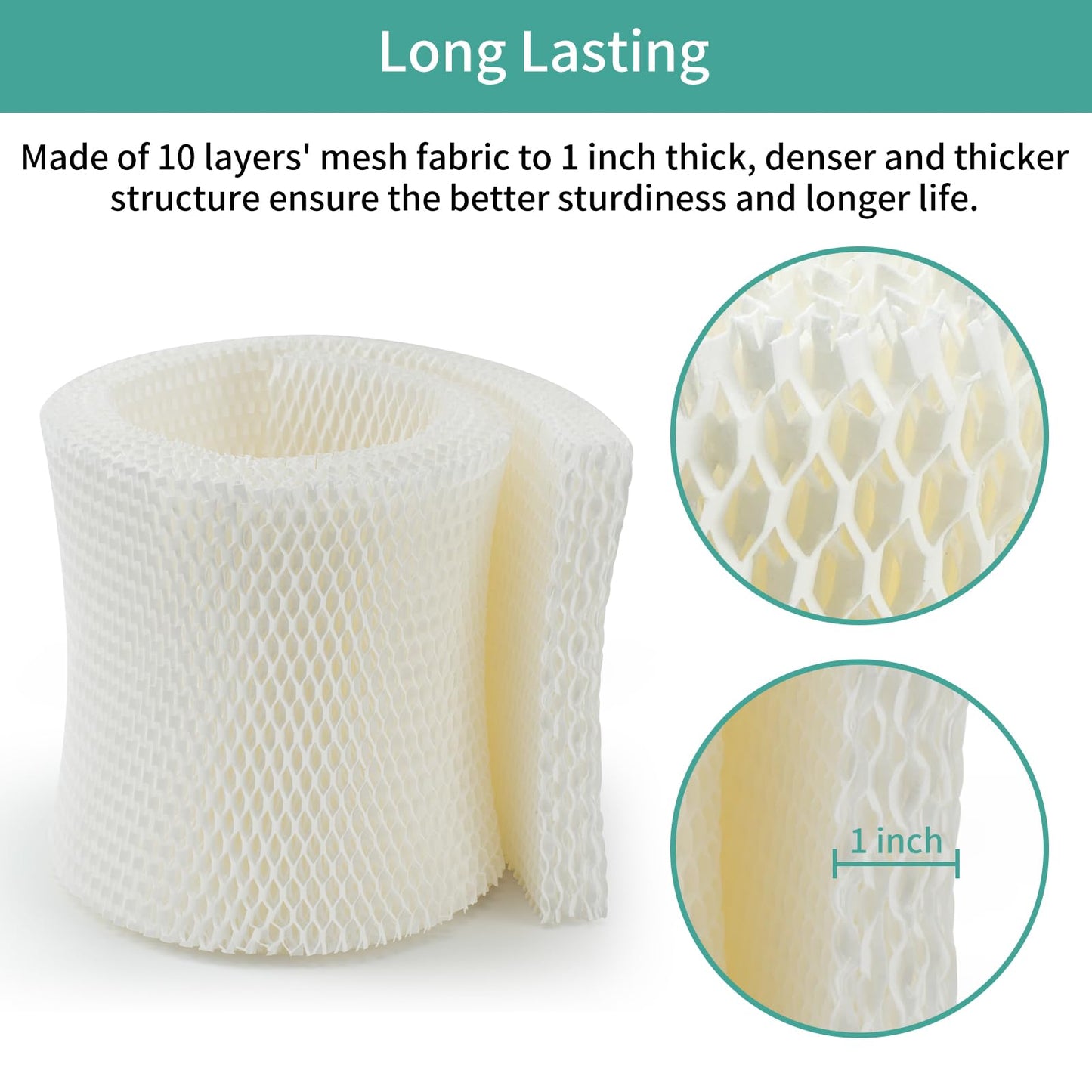SUNRRA 4-Pack MAF2 Humidifier Filter Compatible with Aircare MA0800, MA0600, Kenmore 17006, 15408, Esscik Air MiostAIR MA0800, MA0600