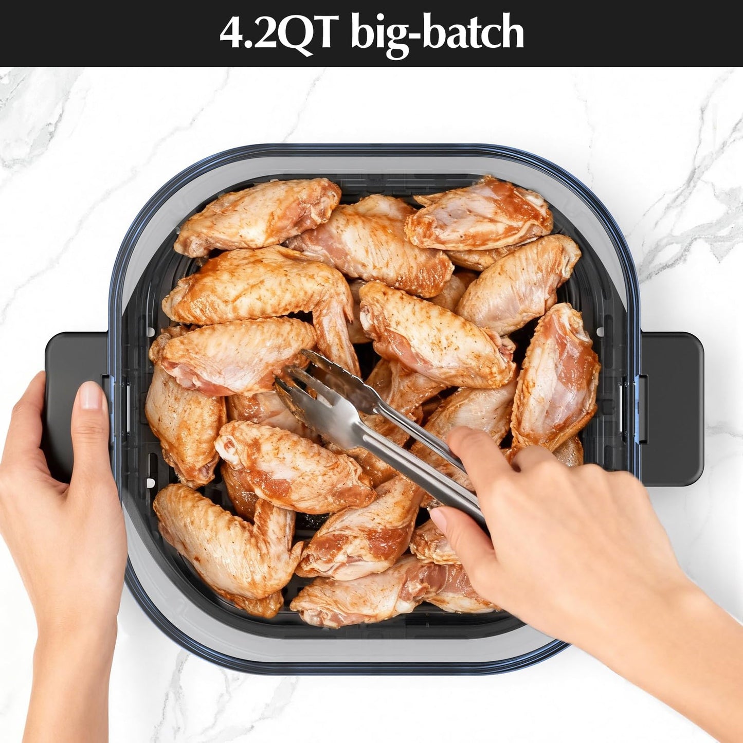 Glass Container, Only Suitable for Arecovas 4-in-1 Portable Glass Air Fryer (4.2QT)