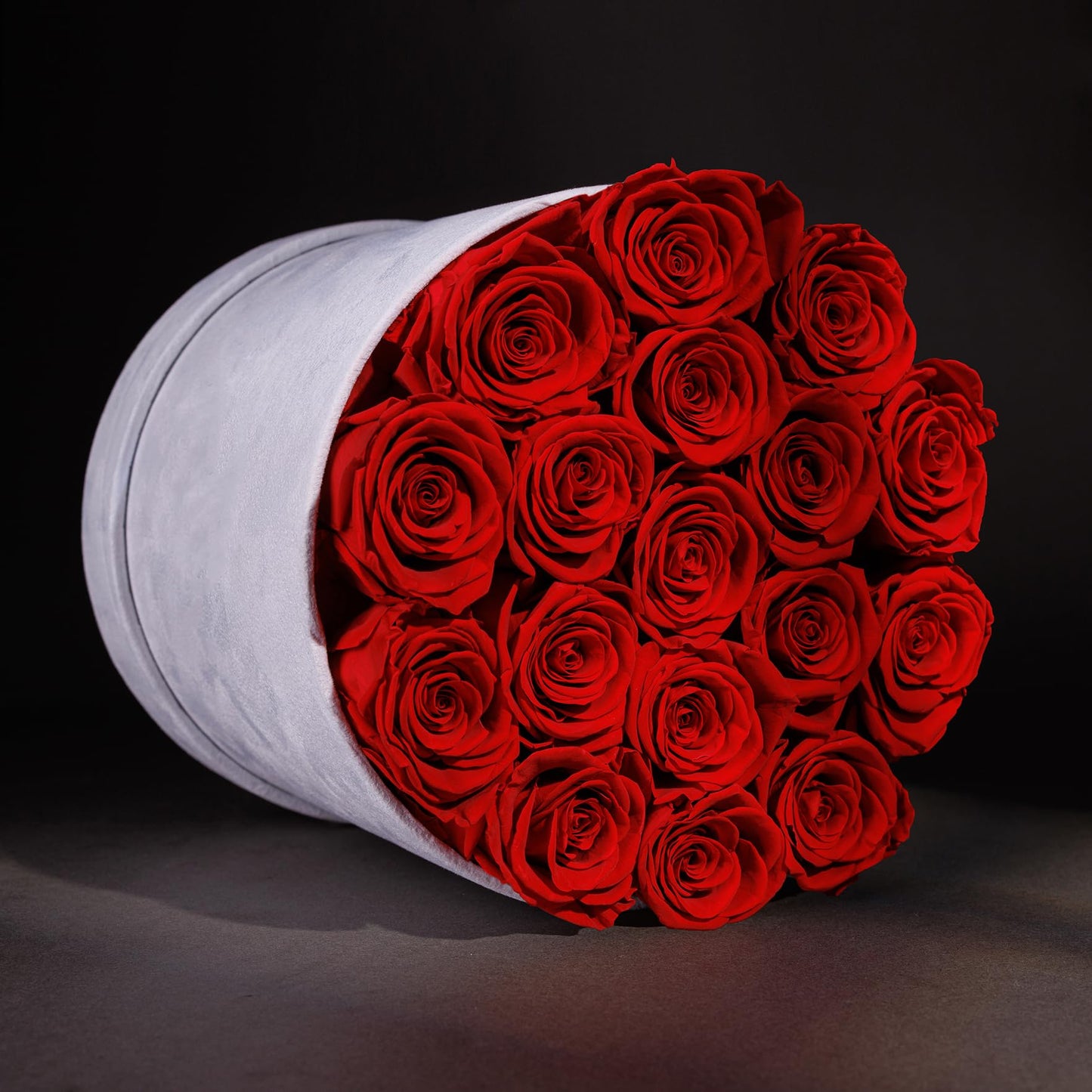 Prifroti 17 Flowers in a Luxury Suede Box, Birthday Gifts for Women, Preserved Flowers, Mothers Day Roses Gift for Mom, Red