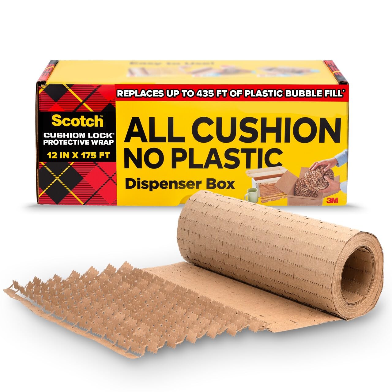 Scotch Cushion Lock Protective Wrap GC, 12 in x 175 ft (304 mm x 53.3 m)