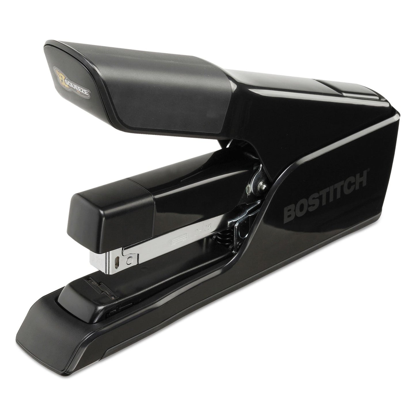 Bostitch Office EZ Squeeze 75 Sheet Flat Clinch Stapler, Reduced Effort, Black (B875)