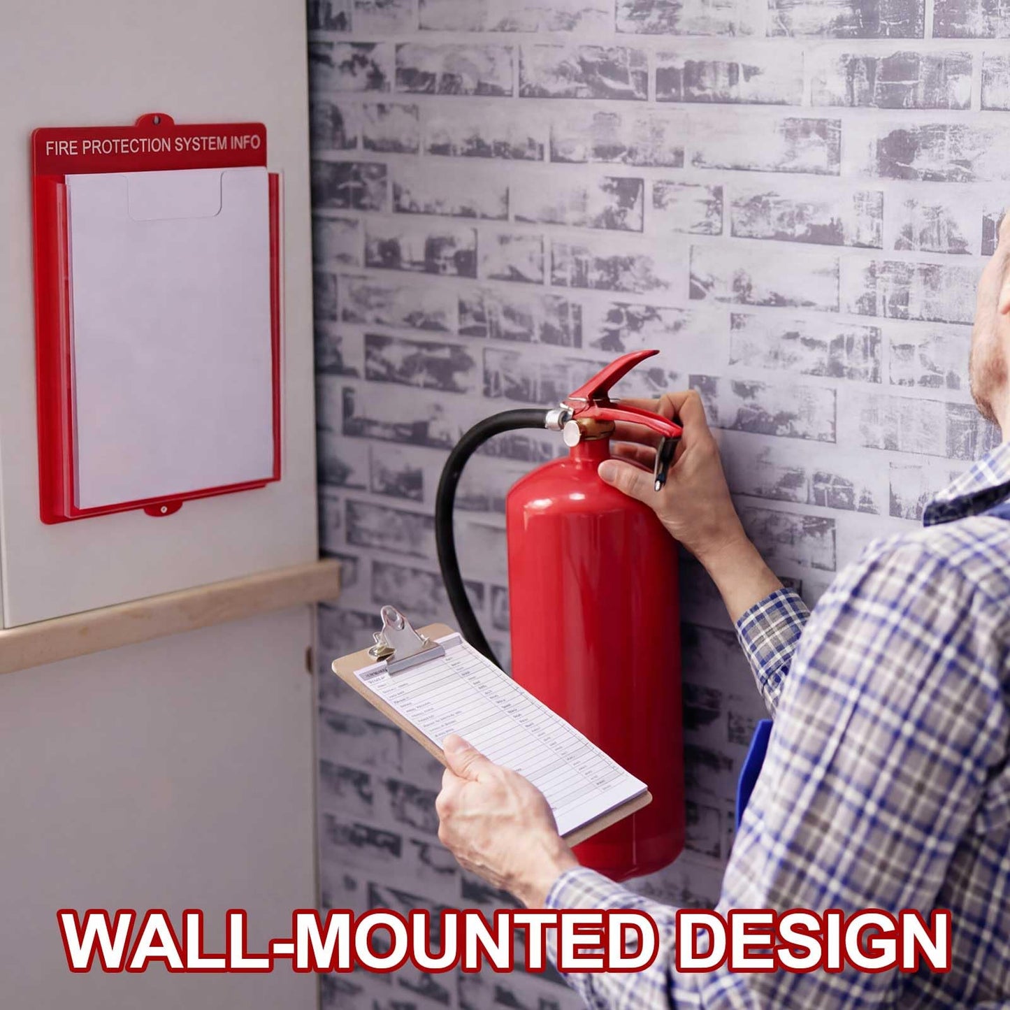 MorningRo Fire Alarm Documents Box 13.98 x 10.04 x 1.38 Inches Acrylic Fire Document Holder for Entrance to Power Distribution Room/machine Room Property Reception Desk Stairwell Public Buildings