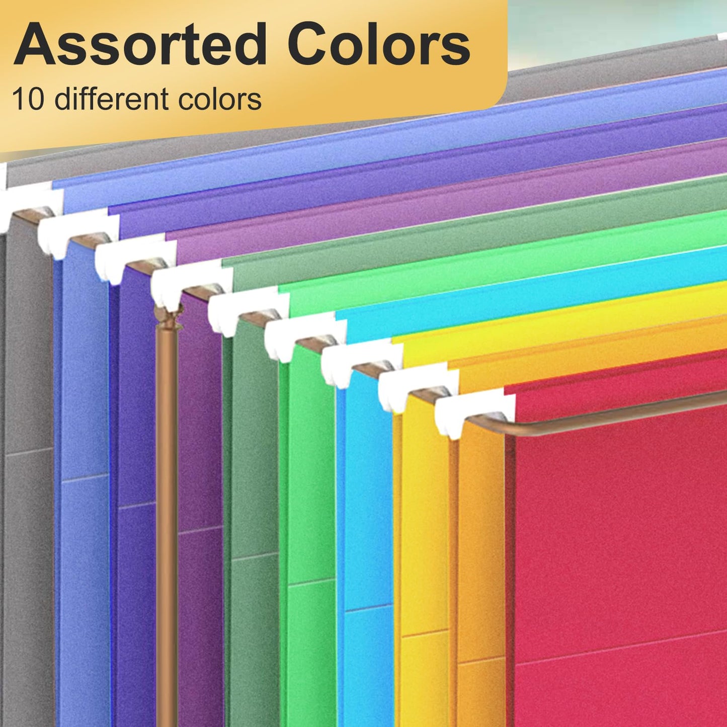 Hanging File Folders Legal Size, 50 Pack File Folders with 1/5 Cut Adjustable tabs, 2" Expansion, Reinforced Hanging Folders Legal Size, Designed for Legal and Law Office File Organization