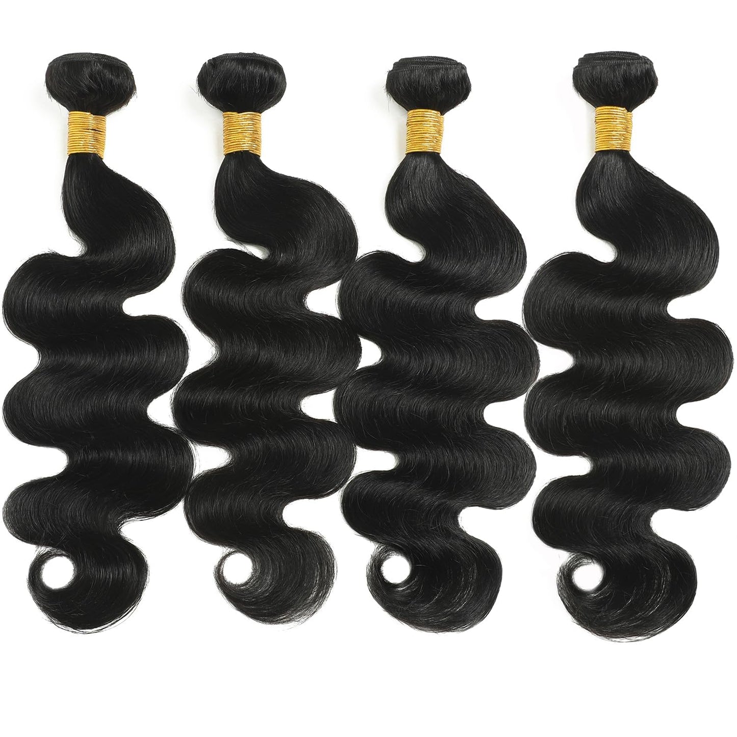 12A Human Hair Bundles 18 20 22 24 Inch Body Wave Bundles Human Hair 100% Unprocessed Brazilian Virgin Hair Body Wave 4 bundles Deals Human Hair Extensions Quick Weave For Black Women Natural Black