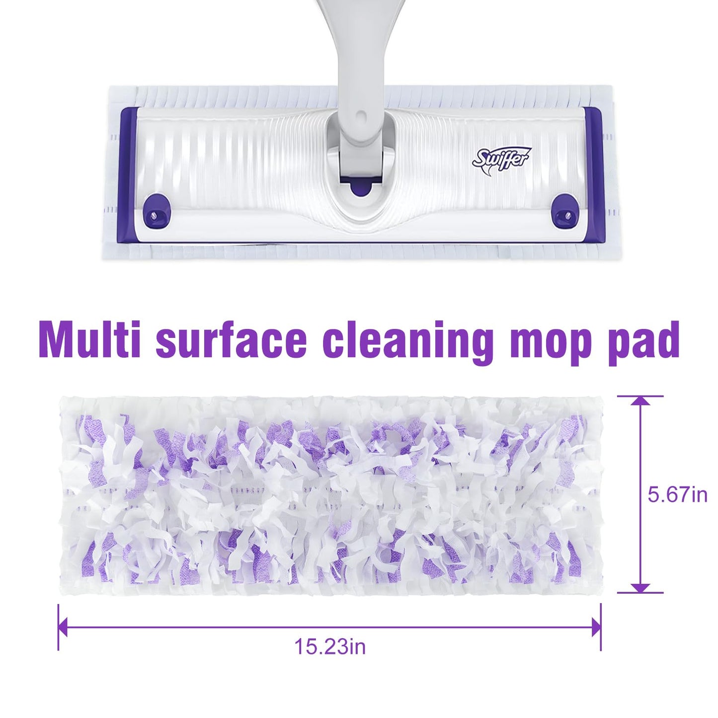 80 Pack Power Mop Refill Pads for Swiffer Power Mop , Disposable Swifter Wet Pad Refills for Swiffer, Replacement Spray Wet Pads Refills for Multi-Surface&Wood Floor Cleaning