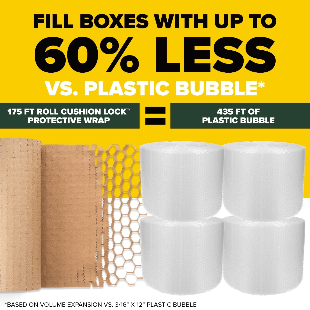 Scotch Cushion Lock Protective Wrap GC, 12 in x 175 ft (304 mm x 53.3 m)