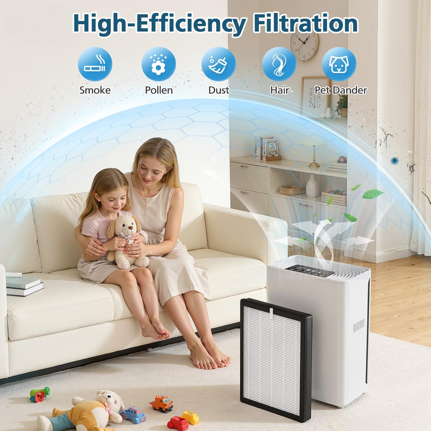 G3 Replacement Filter, Compatible with AMEIFU G3 (Sferf-30) Air Purifier, VEWIOR A3 Air Purifier and Tailulu HQZZ-260, 3-in-1 HEPA Air Cleaner Filter, 2 Pack