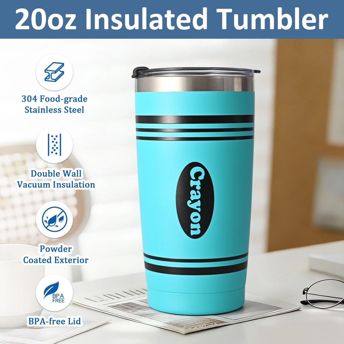 Qtencas Teacher Appreciation Gifts in Bulk, 20oz Insulated Tumblers with Sticky Notes and Ballpoint Pens, Thank You Teacher Appreciation Week Gifts