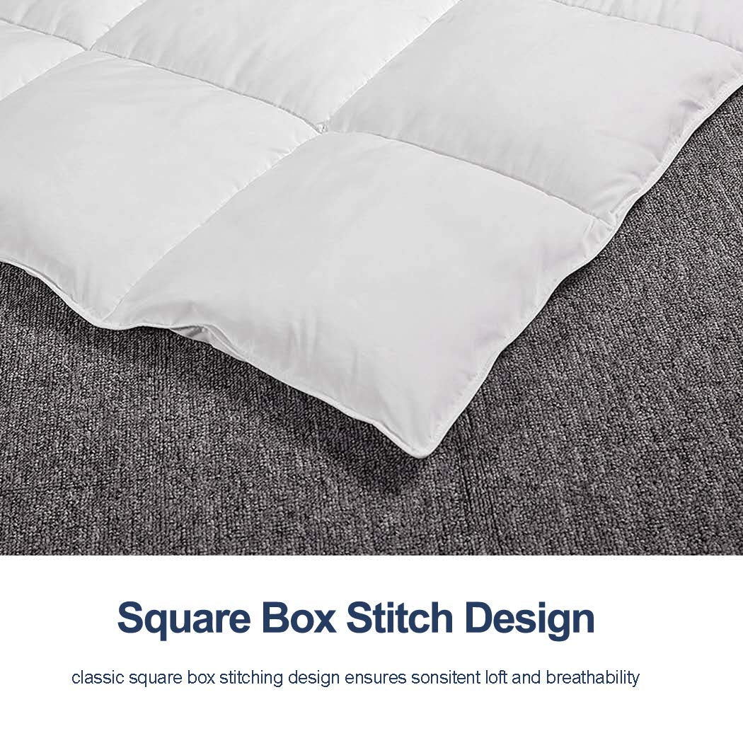 ACCURATEX Duvet Insert Queen Comforter - 400GSM Fluffy Down Alternative Fill Hotel Collection Heavyweight Comforter, Warm Thick Duvet for Fall Winter, 8 Corner Tabs - Machine Washable,White,90x90