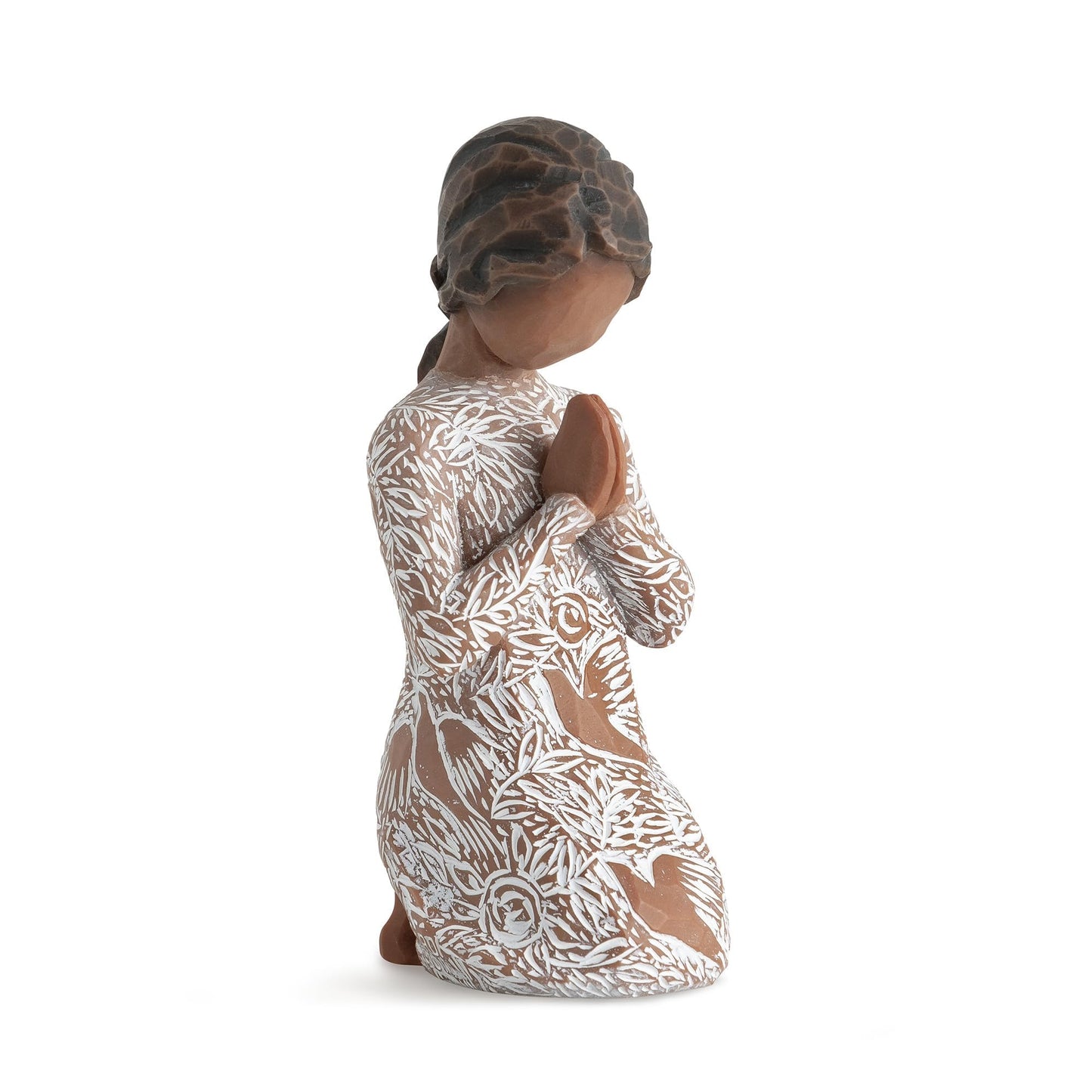 Willow Tree Prayer of Peace (Darker Skin), Seeking The Quiet Within, Expresses Sympathy, Comfort, Remembrance, Healing, Sculpted Hand-Painted Figure