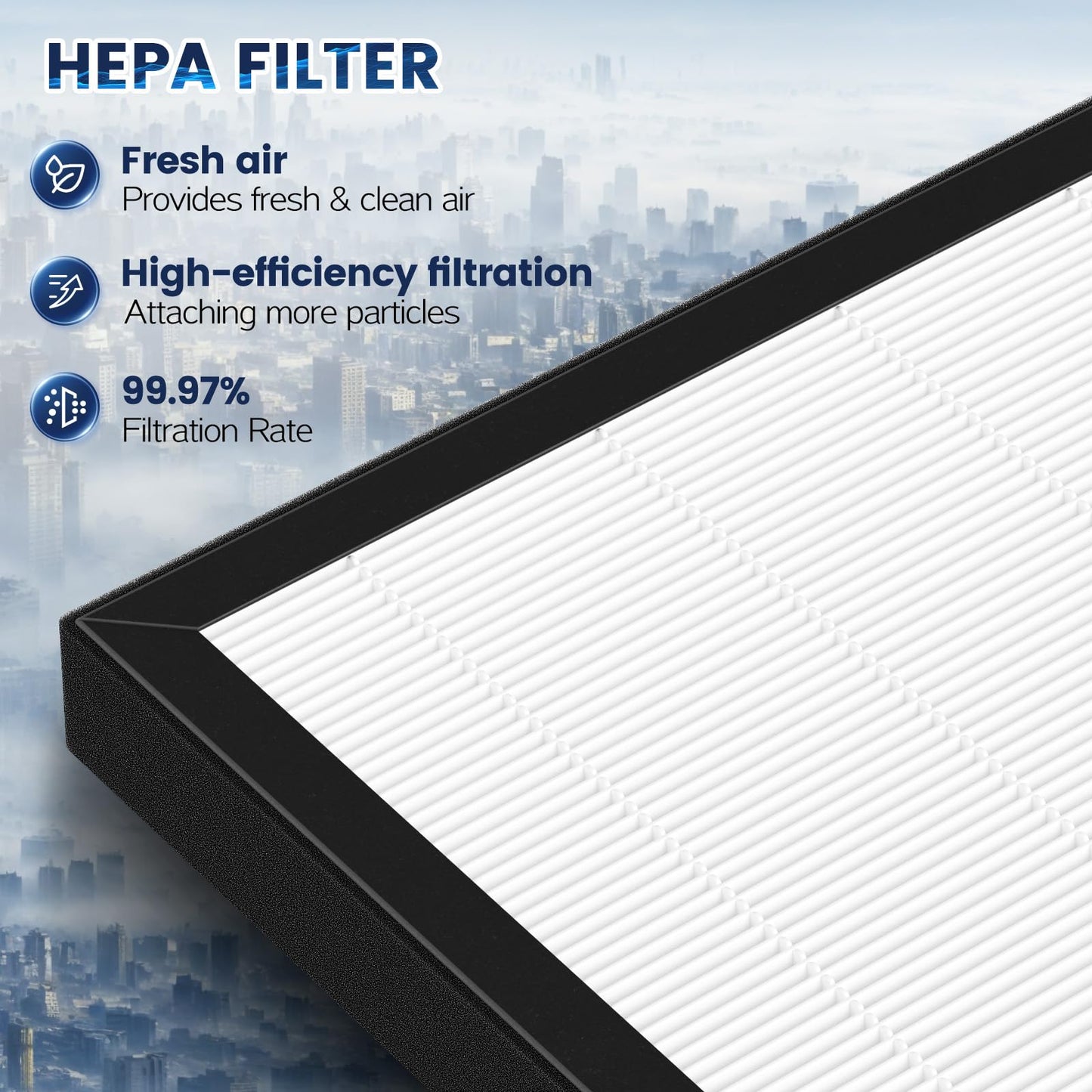 ProHEPA 9000 Replacement Filter Compatible with VEVA 9000 Air Puri-fiers, 4 Pack HEPA Replacement Filters & 8 Activated Carbon Pre-Filters