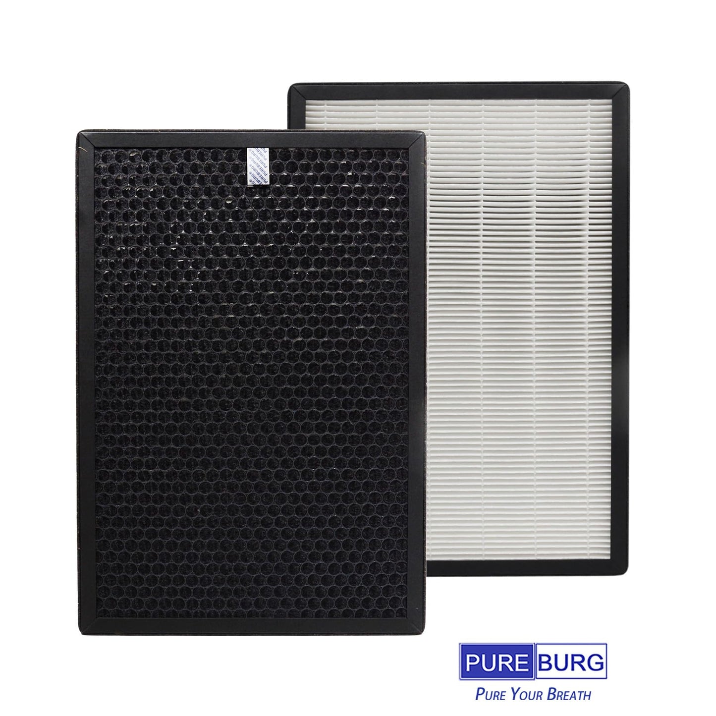 PUREBURG Replacement Filter Compatible with BreathePlus Pro Smart Air Purifier, H13 True HEPA and Activated Carbon 2-in-1 Dust Odors Clean