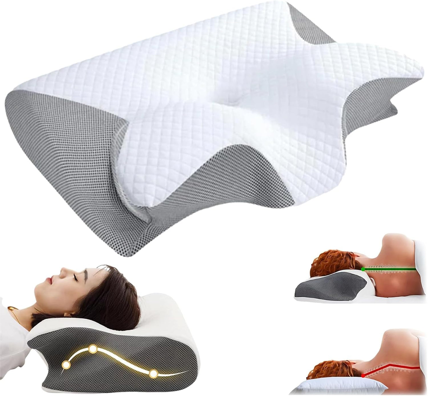 Imgjsx Neck Pillow Hospitality Collection, Cervical Neck Pillow for Neck Pain Relief, Support Your Head, Neck, Pine, Shoulders, Proper Alignment Ergonomic Pillows