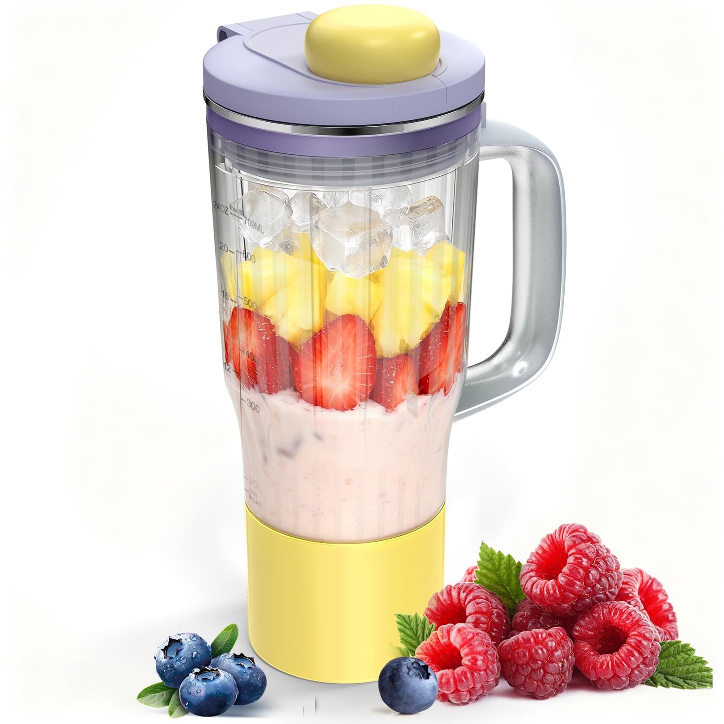 PQSGNYQ 26oz Travel Tumbler Replacement for Ninja BlendBOSS Blender, Personal Smoothie Cup with Leakproof Lid Compatible with Ninja DB351& DB301 Series (Lavender)