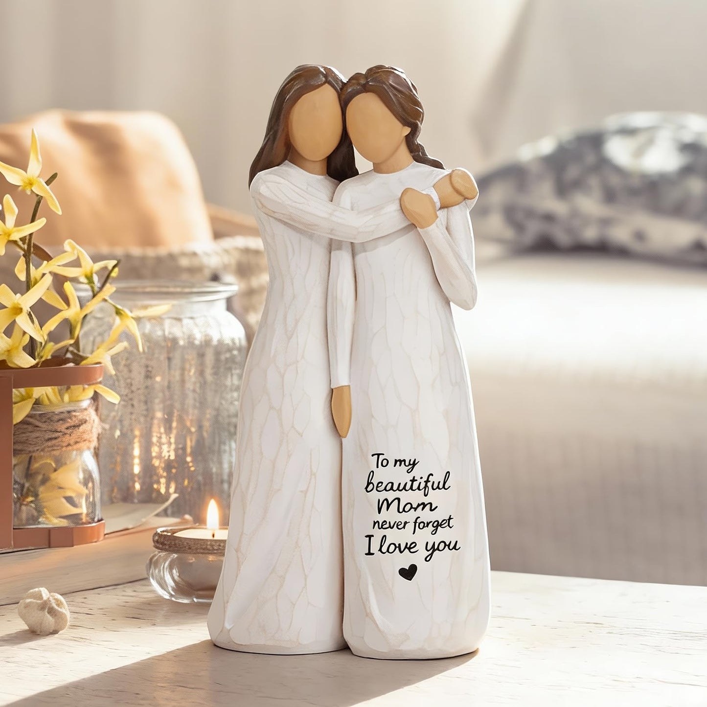 Formiele Gifts for Mom from Daughter, Mom Mothers Day Birthday Gifts - Mother Daughter Hand-Painted Resin Figurine