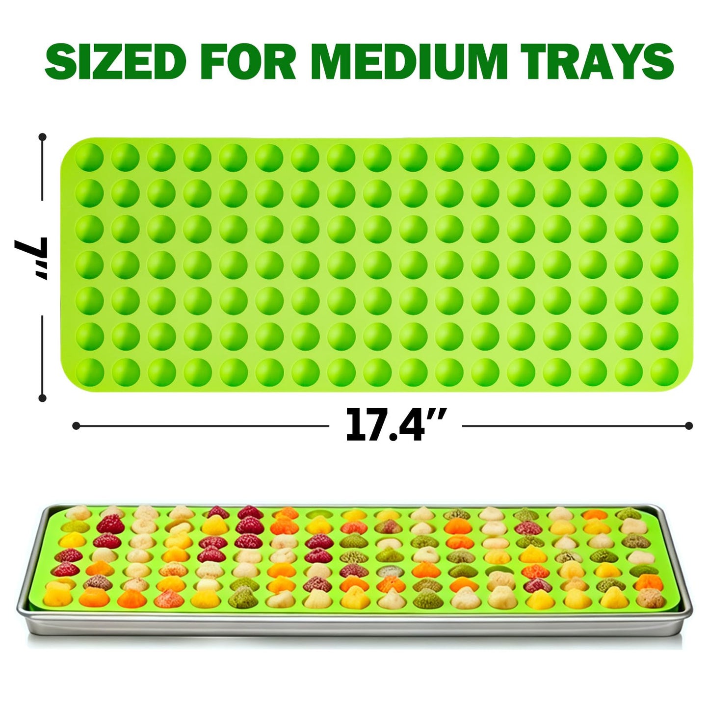 5 Pcs Silicone Food Molds for Harvest Right Freeze Dryer Medium Trays – Candy & Yogurt Drops Food Molds, Reusable Silicone Trays for Harvest Right Freeze Dryer Accessories