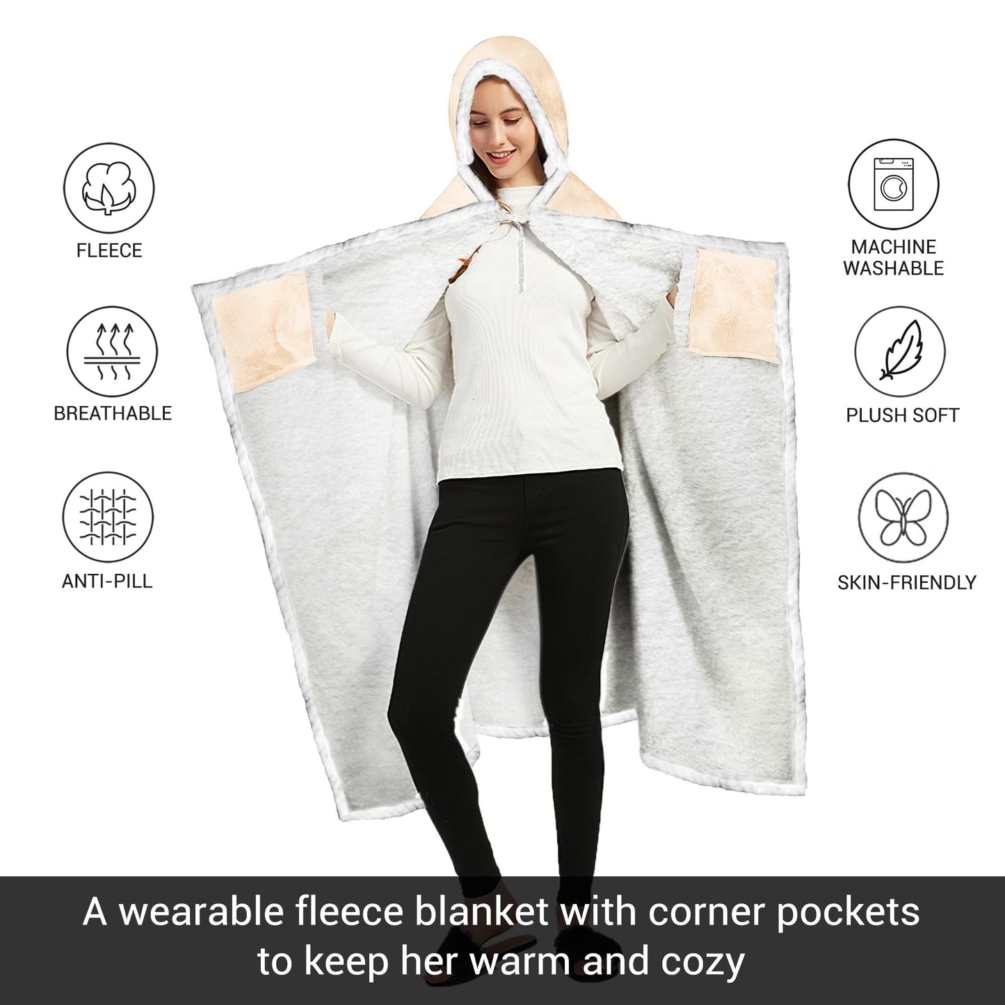 Vprintes May Queens Wearable Blanket - Women Gifts for Birthday - Best Friend Birthday Gifts for Women, Gifts for Sister Mom Daughter Grandma Female Wife