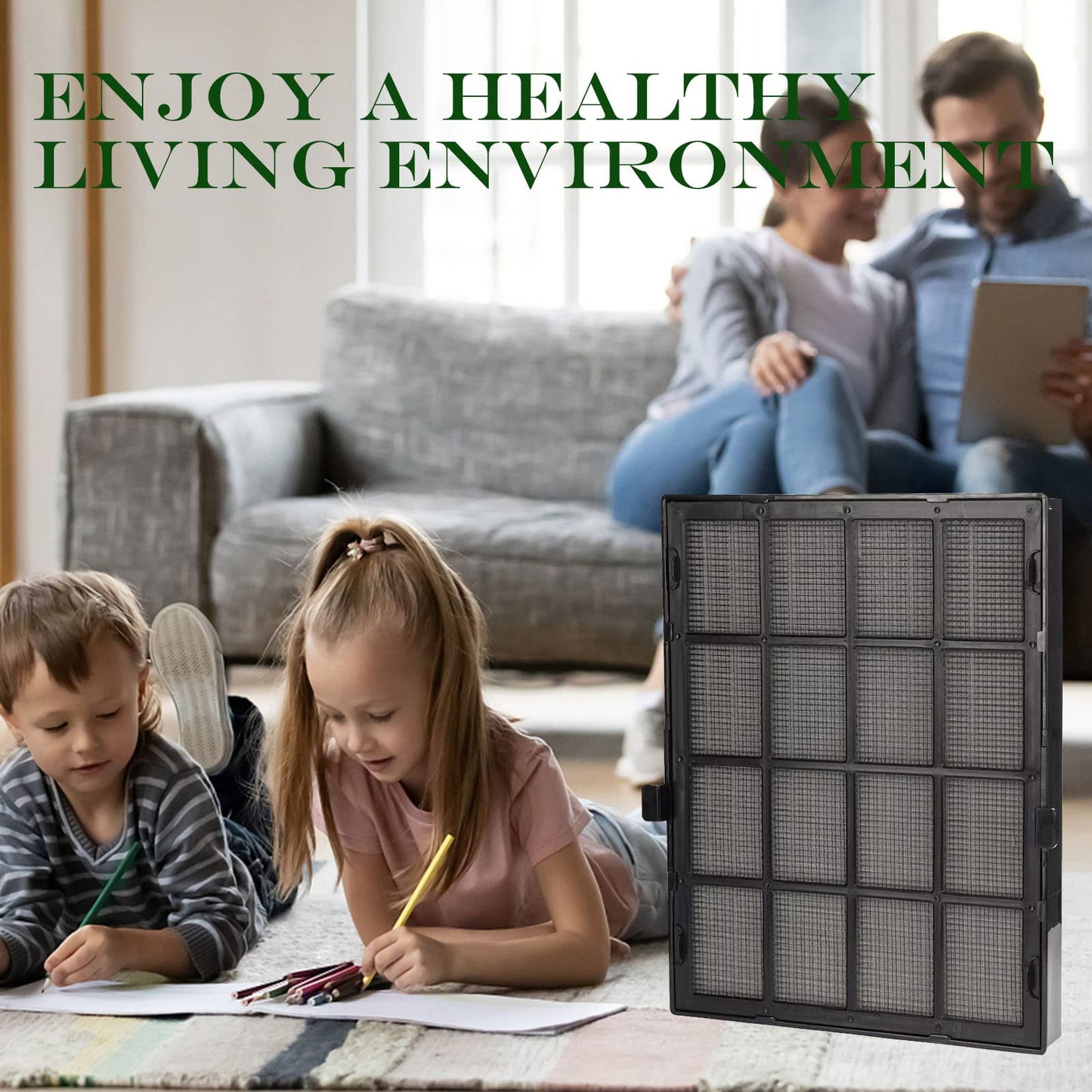 Skymechy 114190 HEPA Replacement Filter B Compatible with Winix 9500 U300 P300 WAC9000 WAC9500 WAC5000 WAC5000b WAC5300 WAC6300 WAC5500 Air Puri-fiers, The Size 21 Filter B, 1 Set