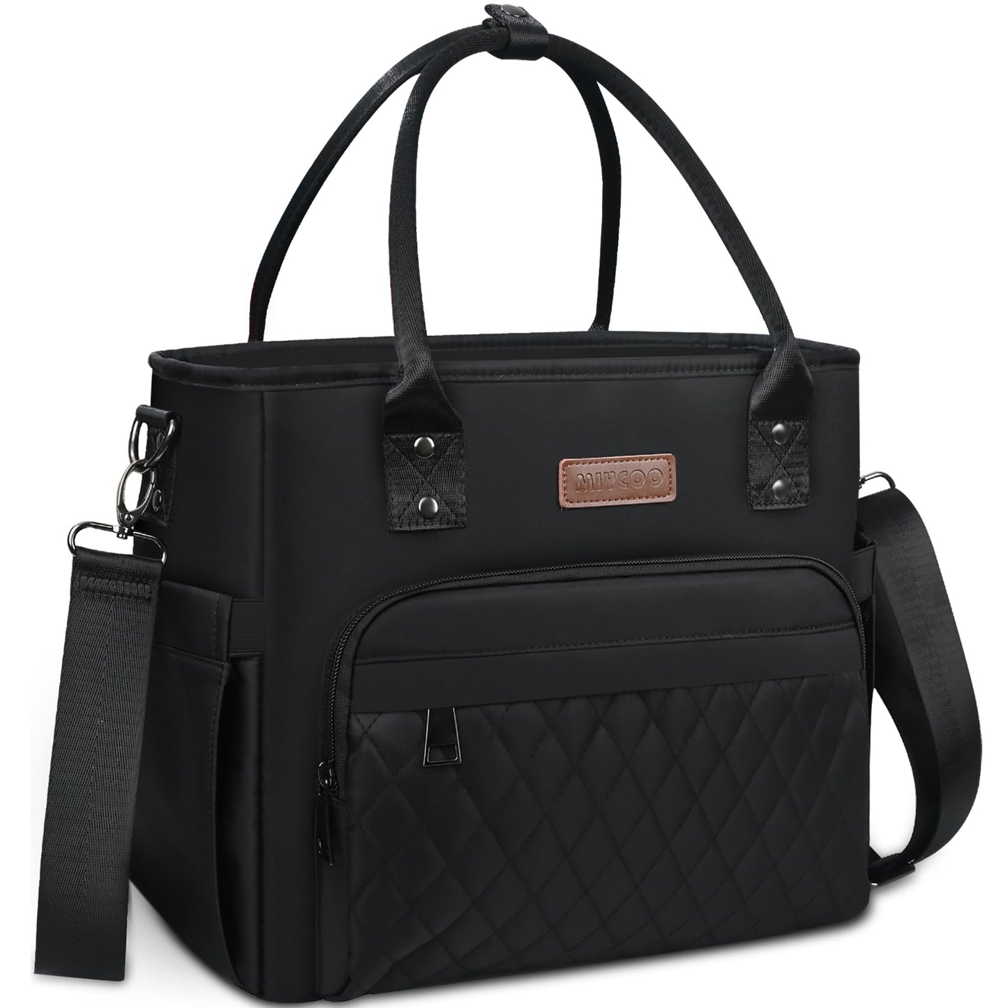 MIYCOO Lunch Bag Lunch Box Women - Leakproof Insulated Lunch Cooler Bag for Men Women - Large Lunch Tote Bags Adults, Black