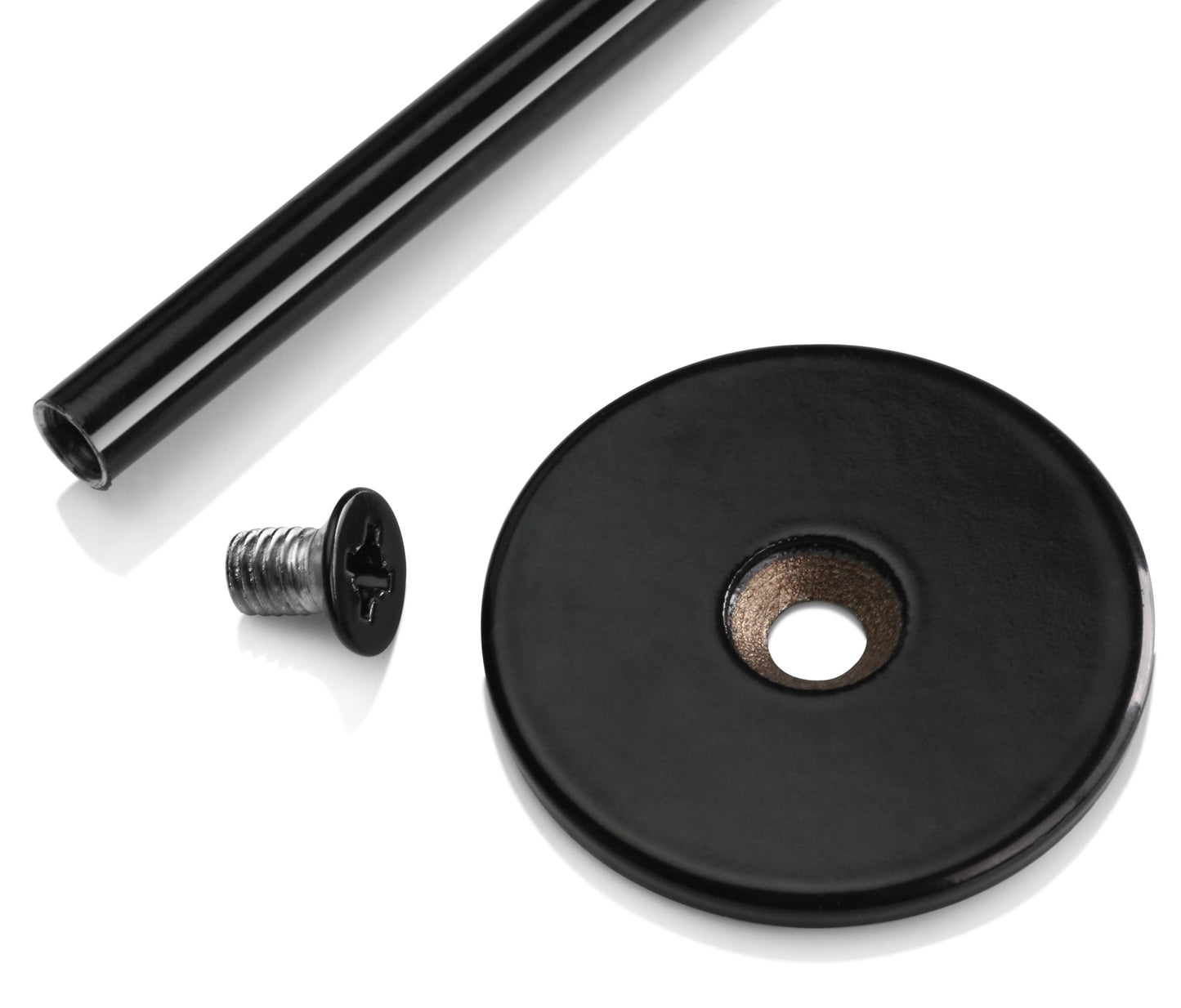 New Star Foodservice Ring Clip Table Number Card Holders with Number Cards 1 to 25, Set of 12, 8-Inch, Black Stand, Stainless Steel