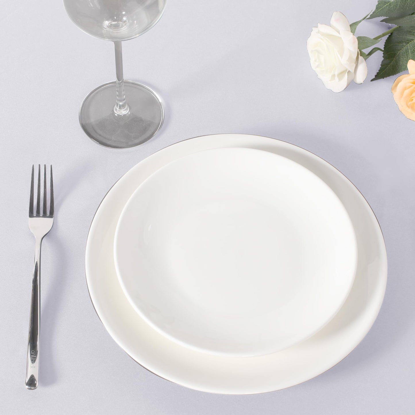 sancua 90 Inch Round Tablecloth White, 8 Pack - Circle Polyester Fabric Table Cloth for Wedding Party Reception Banquet Birthday, Washable Formal Table Cover (Fit 30-72 Inch Tables)