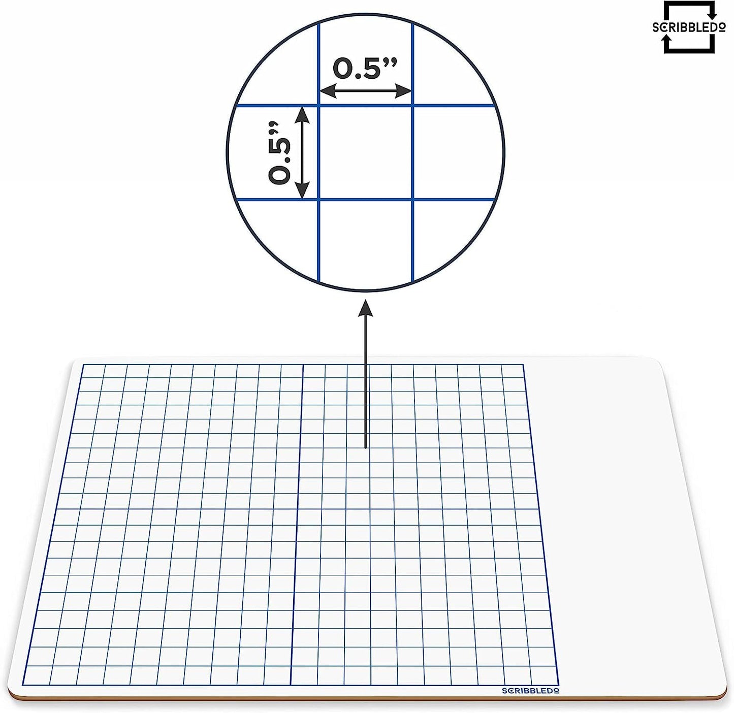 SCRIBBLEDO 10 Pack Dry Erase Graph Whiteboard 11"x14" Double Sided Dry Erase Board with Grid for Home School Classroom Kids and Students Portable Grid Board for Graphing and Geometry Coordinate Plane
