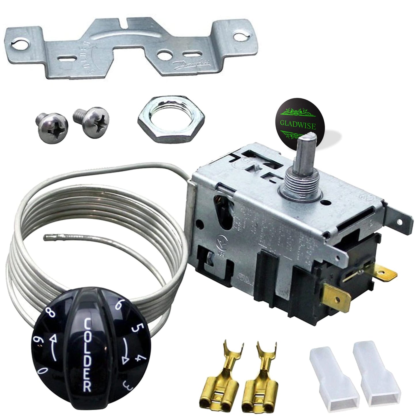 Gladwise Thermostat for True 800393 | 800306 | 831932 – Temperature Control Kit Replacement Refrigerator Part
