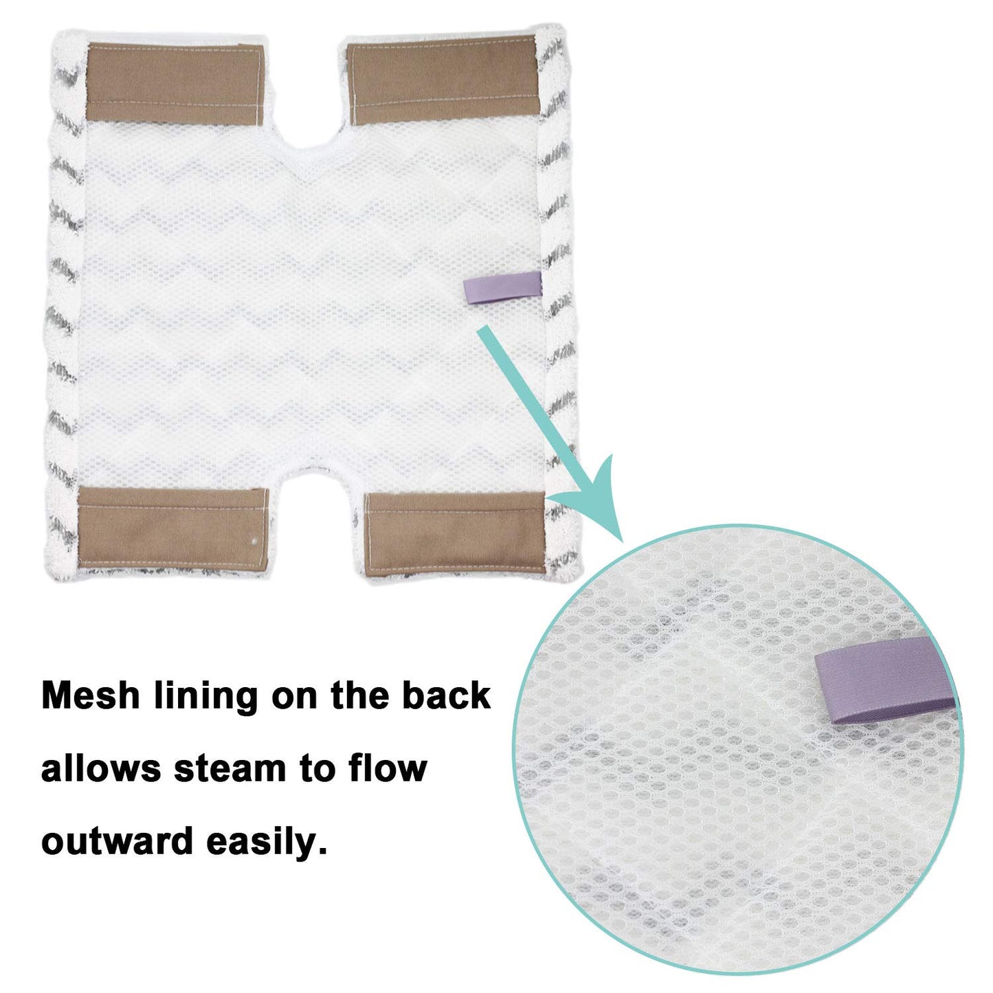 6 Pack Steam Mop Pads Replacement P184WQ for Shark Genius Steam Mop S5003D & Lift-Away Pro Steam Mop S3973 S3973D S3973WM S5001 S5002Q S5003A S5004 S5004W S6001W S6001WM S6002C S6003D S6003W