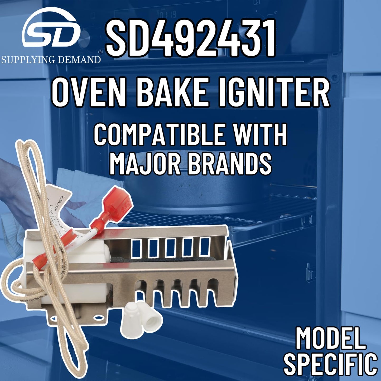 Supplying Demand 00492431 00487383 Gas Range Igniter Replacement Model Specific Not Universal