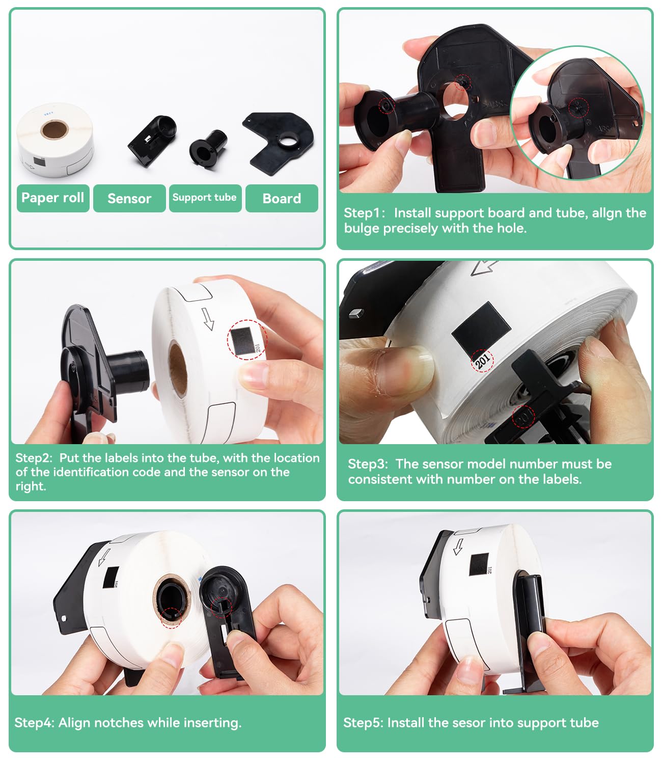 12 Rolls Replace Brother Die-Cut 29mm x 90mm DK Labels QL-800 Standard Address Label DK-1201 (1.1" x 3.5") for QL-810W QL-710W Label Printer, Barcode & All Purpose Label, 4800 Labels + 1 Frame