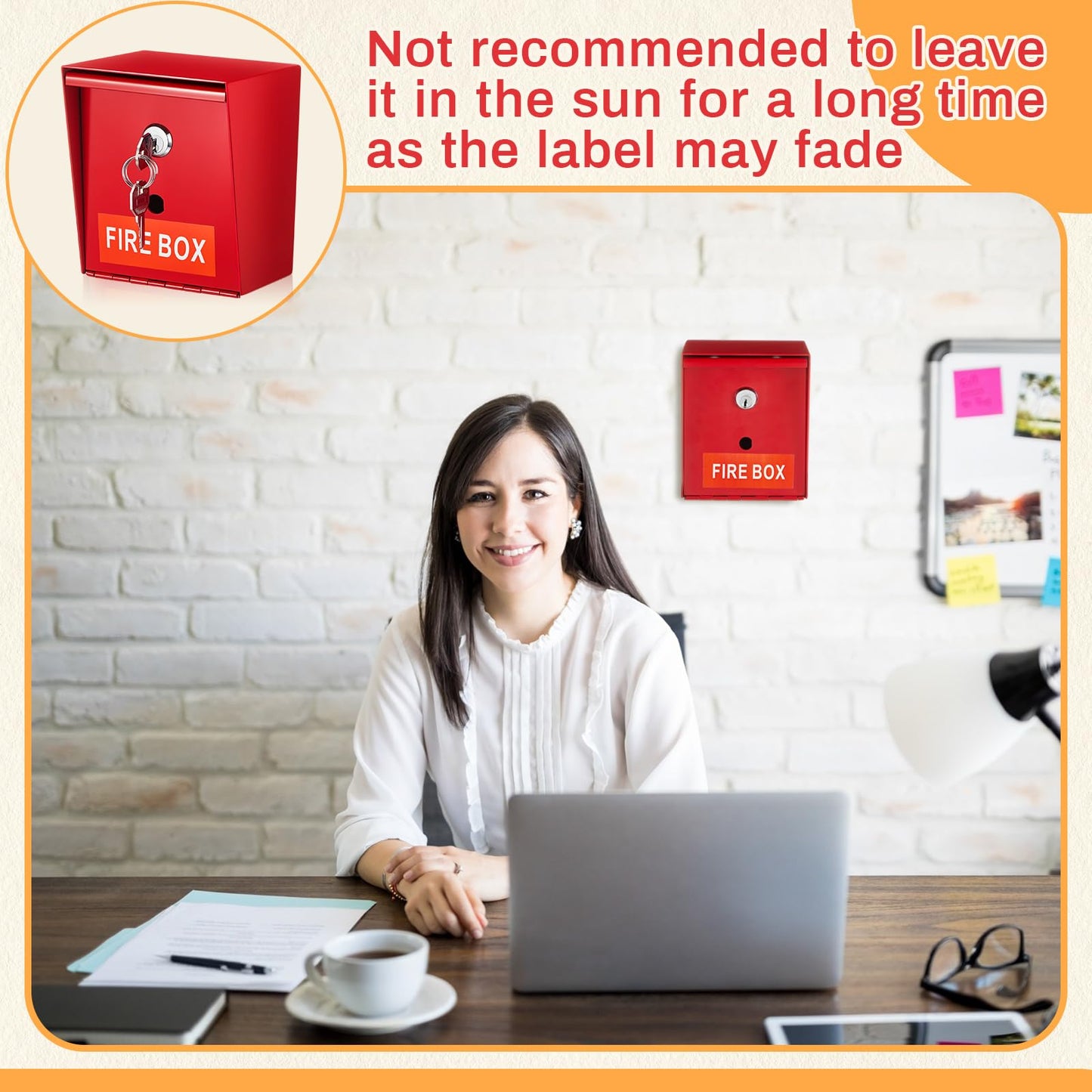 MorningRo 1 Pcs Fire Box Fire Department Lock for Keys Weather Resistant Emergency Box with Keys for Home
