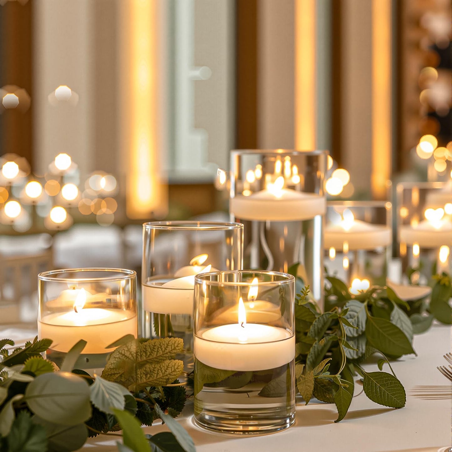 5 Inch Small Glass Cylinder Vases for Centerpieces | 12pcs Clear Flower Vase for Wedding Decorations, Floating Candle Vases in Bulk, Hurricane Candle Holders for Table, Home Décor