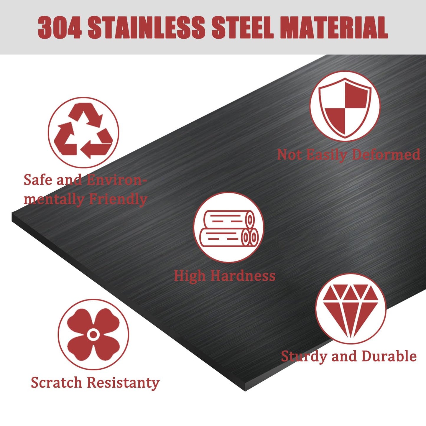 Stainless Steel Backsplash for Stove, Front Control Freestanding Range Universal Backguard, Stainless Steel Backsplash for Kitchen Stove Decor, 29.75" L×5" W Fit for Most (Black_1 Pc)
