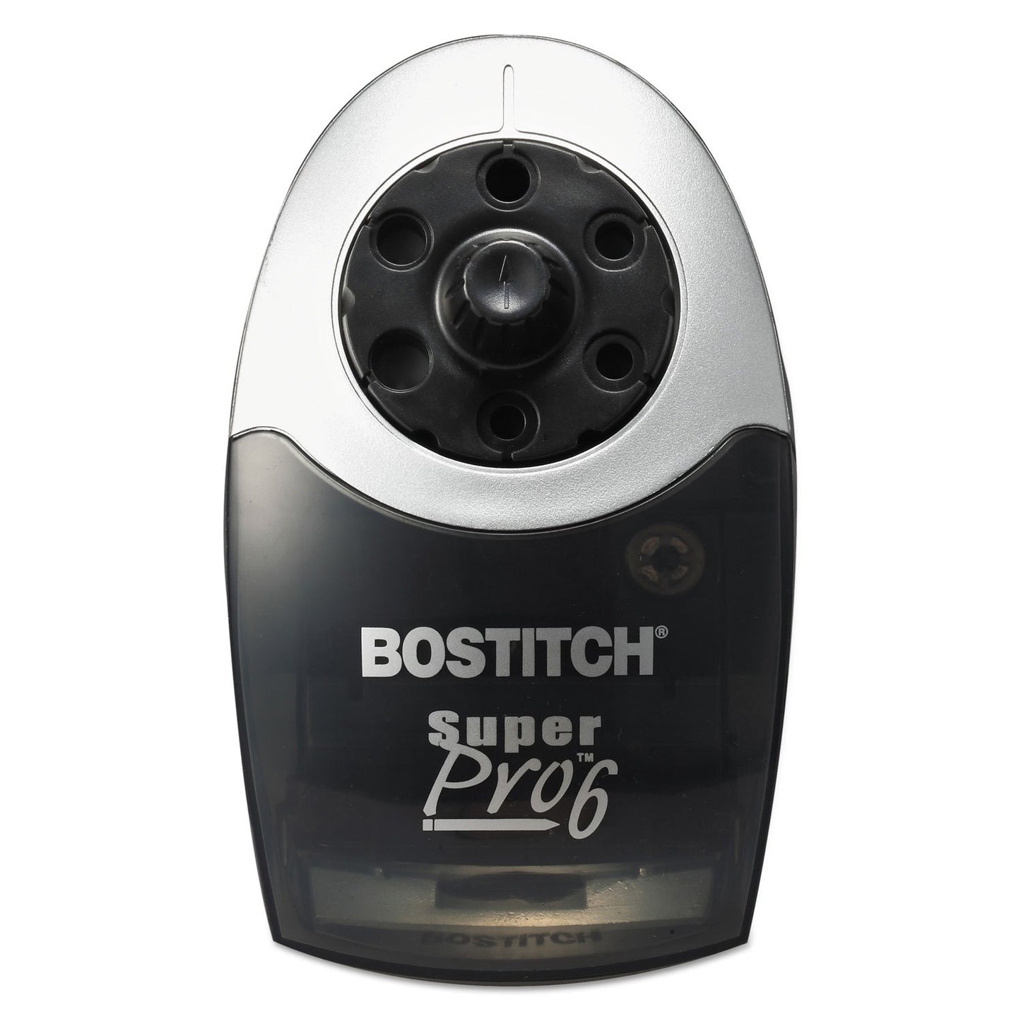 Bostitch Office SuperPro6 Electric Pencil Sharpener, Heavy Duty Commercial with 6 Holes and Industrial Motor, Grey