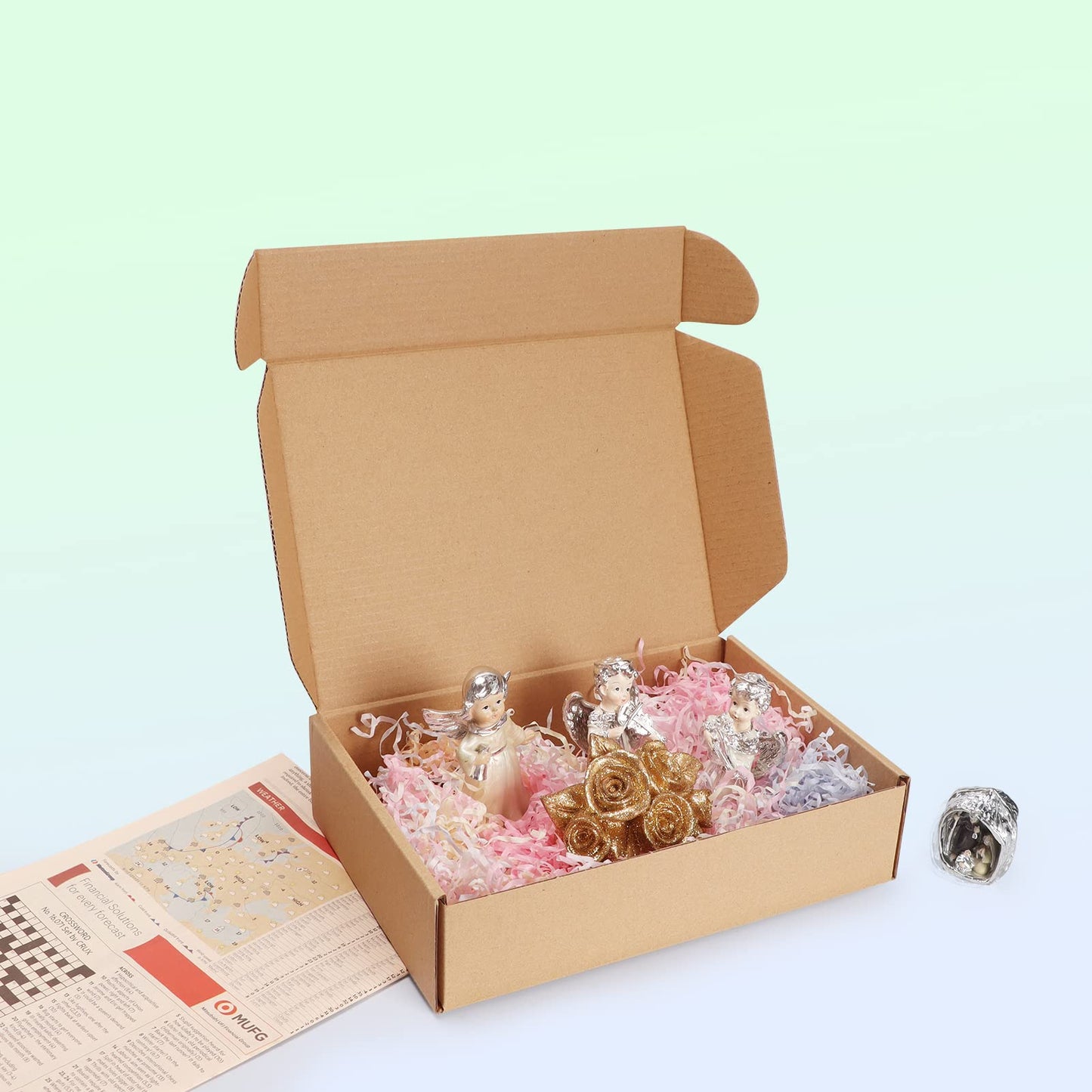 MEBRUDY 9x6x2 Inches Shipping Boxes Pack of 50, Small Corrugated Cardboard Box for Mailing Packing Literature Mailer