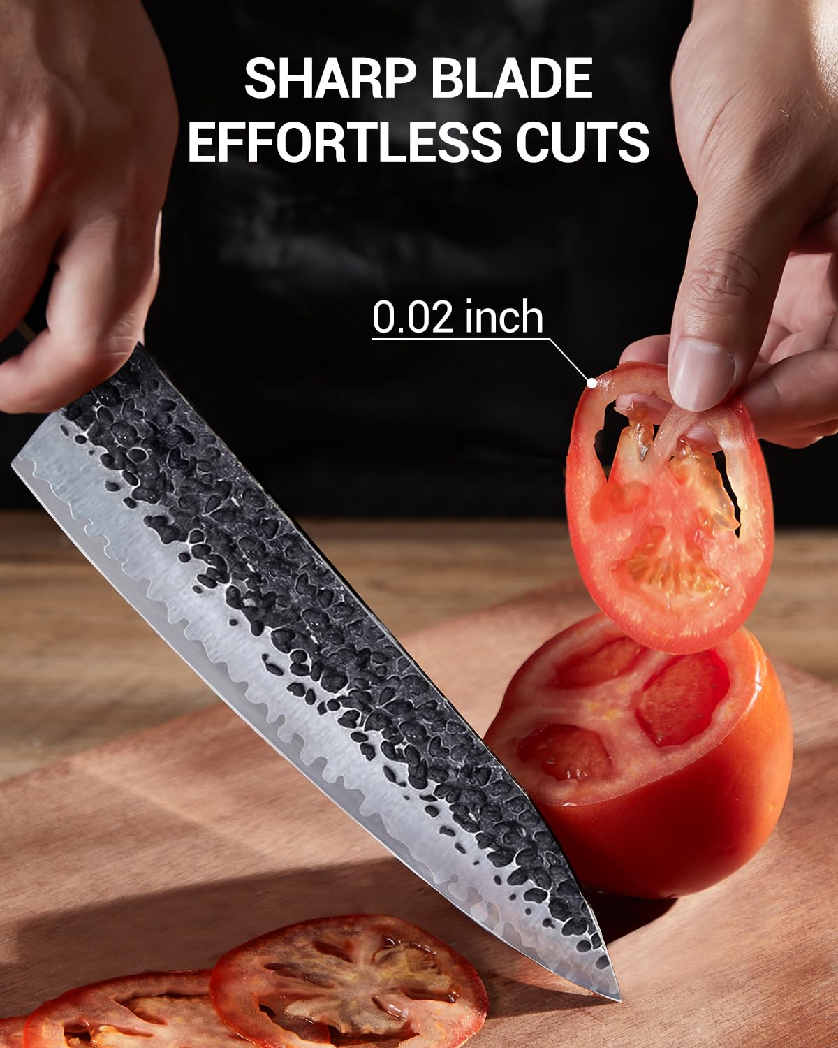 FAMCÜTE 8 Inch Japanese Knife, Hand Forged 5 Layers High Carbon 9CR18MOV Steel Rosewood Handle Chef Knife, Ultra Sharp Durable Professional Kitchen Knife, A Thoughtful Father Day Gifts for Men