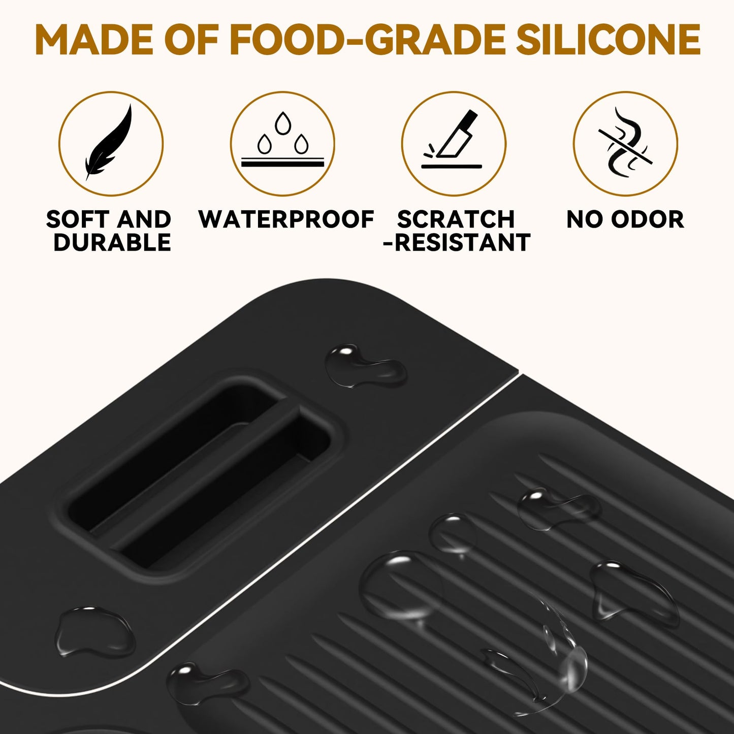 3-in-1 Silicone Coffee Mat + Coffee Tamper Base + Top Mat for Ninja Espresso Machine, Accessories for Ninja Luxe Cafe ES601/ES701