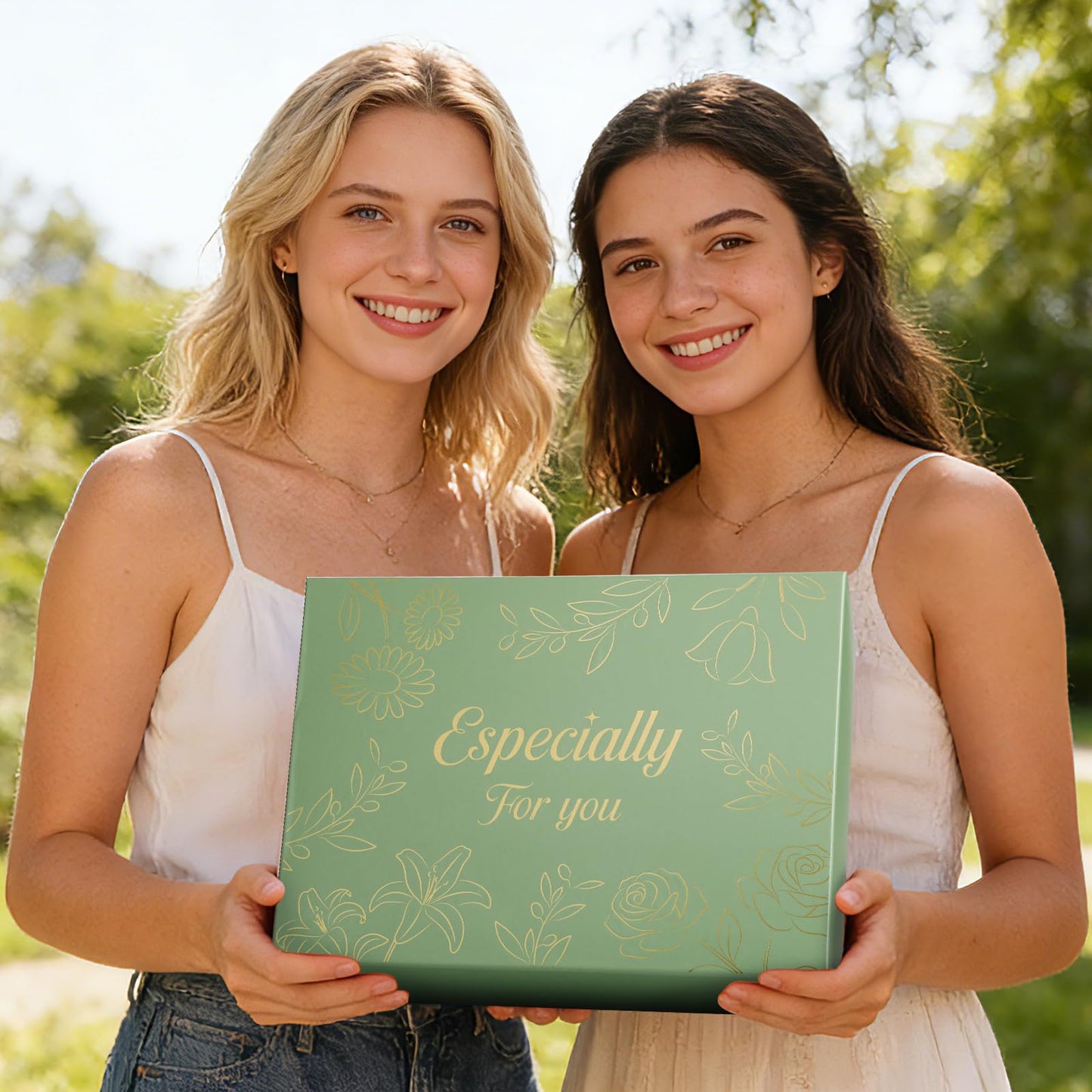 ENJOLLY Get Well Soon Gifts Baskets for Women Self Care Gifts,Birthday Gifts for Women Spa Care Package, Set for Mom Wife Girlfriend Sister Best Friend (Green)
