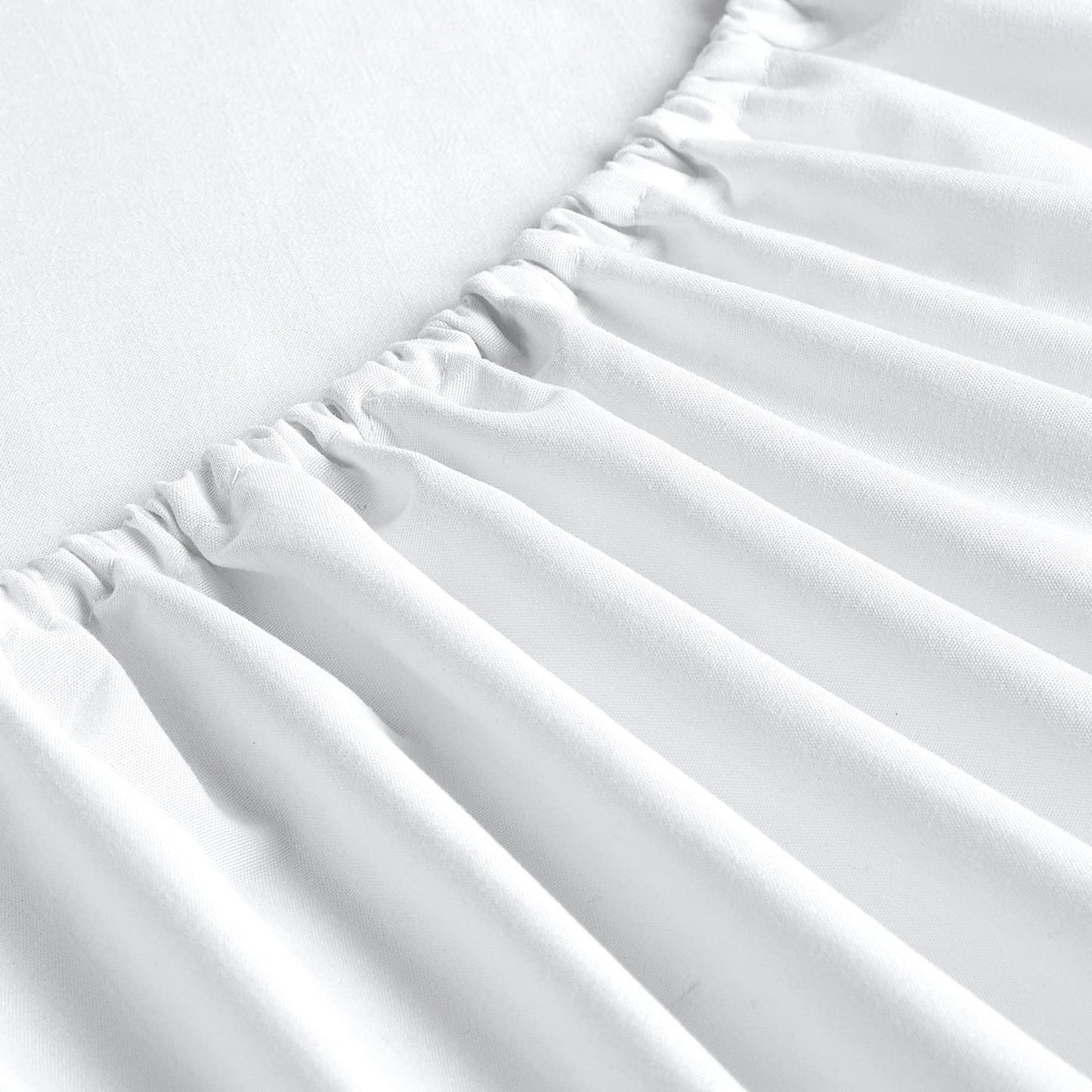 FreshCulture Queen Fitted Sheets, Bulk Pack of 6, Deep Pocket, Soft Microfiber Bottom Sheets for Home, Salons, Hotels, Queen Size Fitted Sheets Only (White)