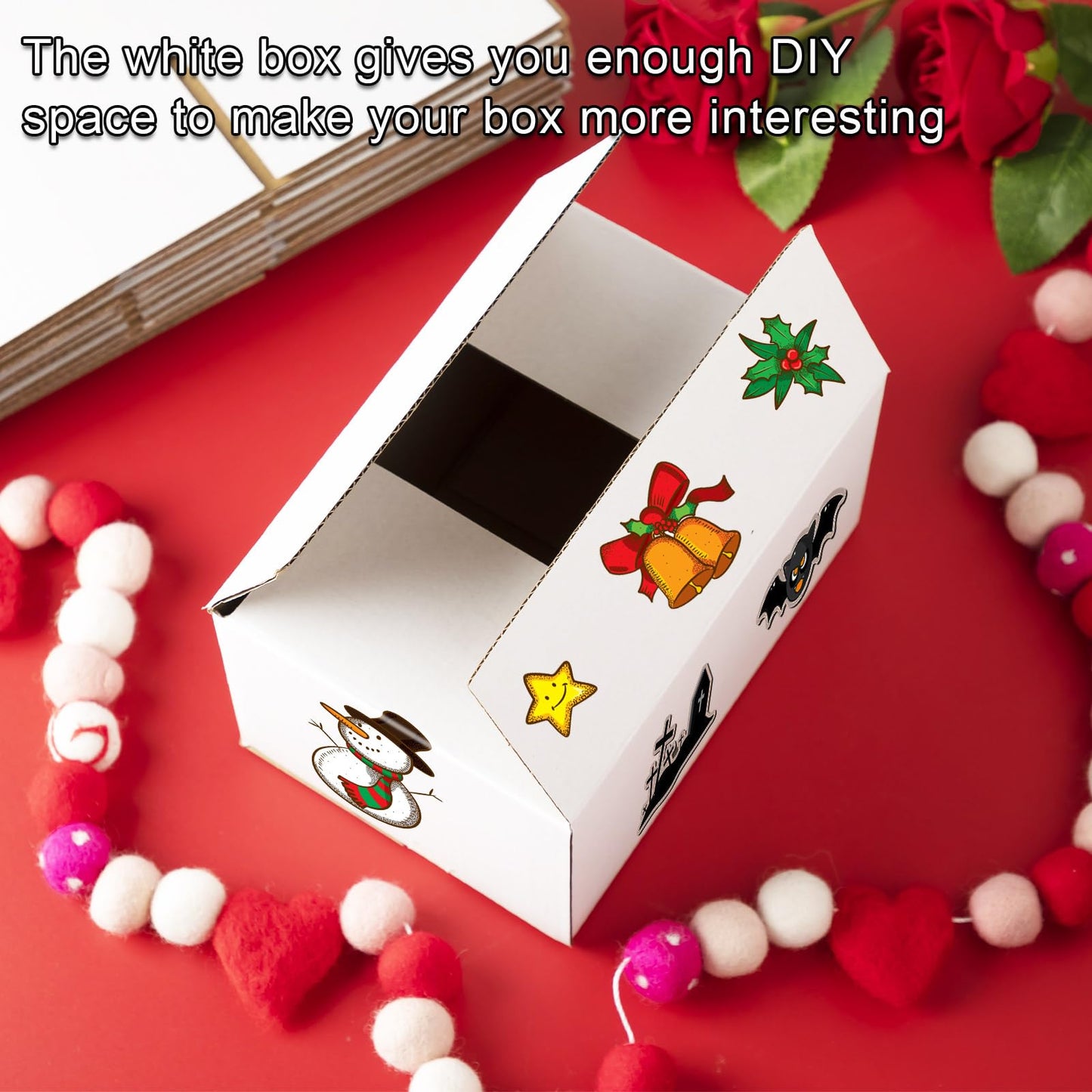 Yeaqee 72 Pcs 7x5x4 Inch Shipping Boxes Corrugated Cardboard Small Shipping Boxes for Packaging Mailing Packing Moving Small Business Storage Crafts Gifts (White)