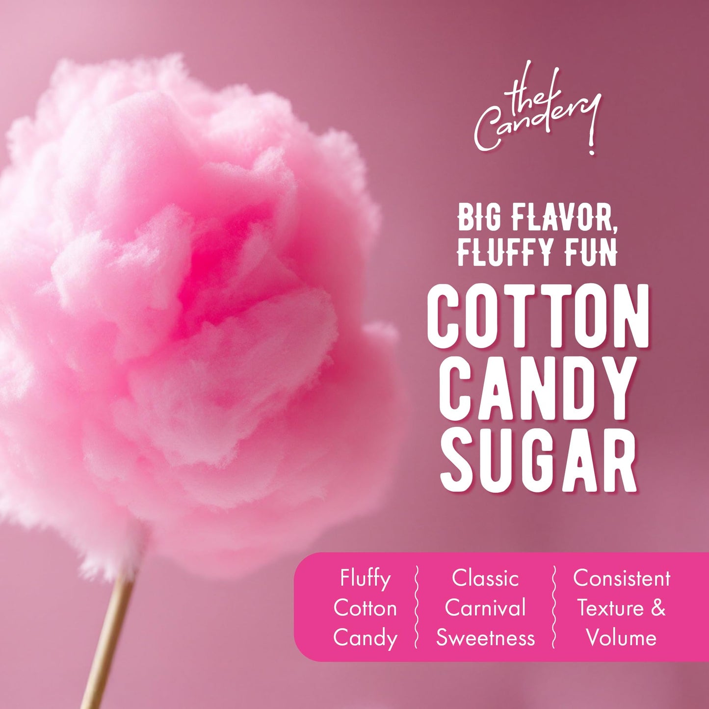 The Candery Cotton Candy Floss Sugar 32oz (2-Pack) Includes 100 Premium Cones | Raspberry Blue and Strawberry | Plastic, Reusable Jars | Easy Pour Spout or Scoop | Includes Scooper | 2 LBS Jars