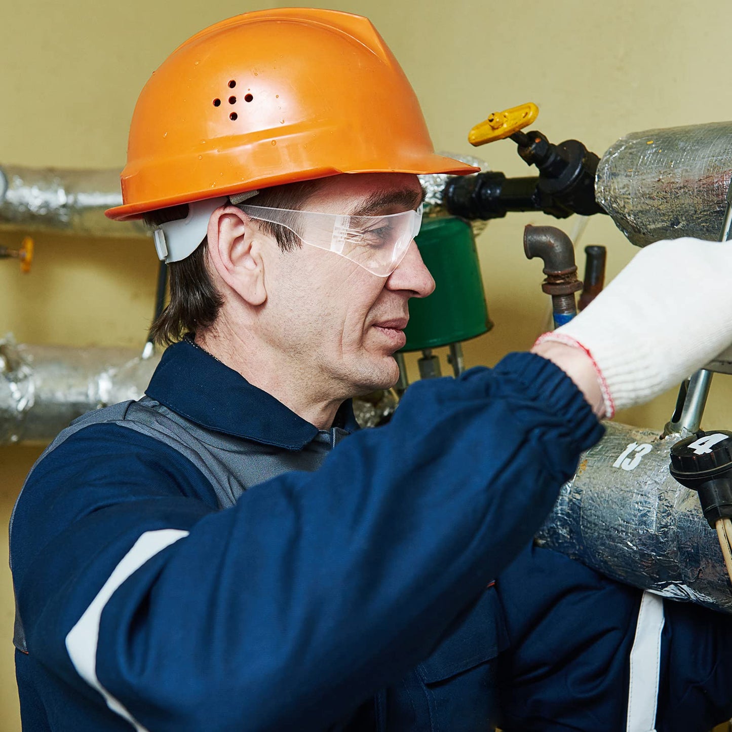 100 Pack Safety Glasses Bulk ANSI Z87.1 Protective Eyewear Goggles Eye Protection for Men Women Work Science Lab Construction(Clear)