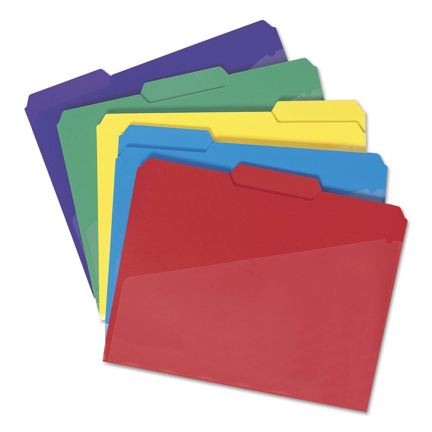 Smead Poly File Folders with Pockets, Folders for Documents, 1/3-Cut Tabs, File Folders Letter Size, Office Supplies, School Supplies, Set of 30