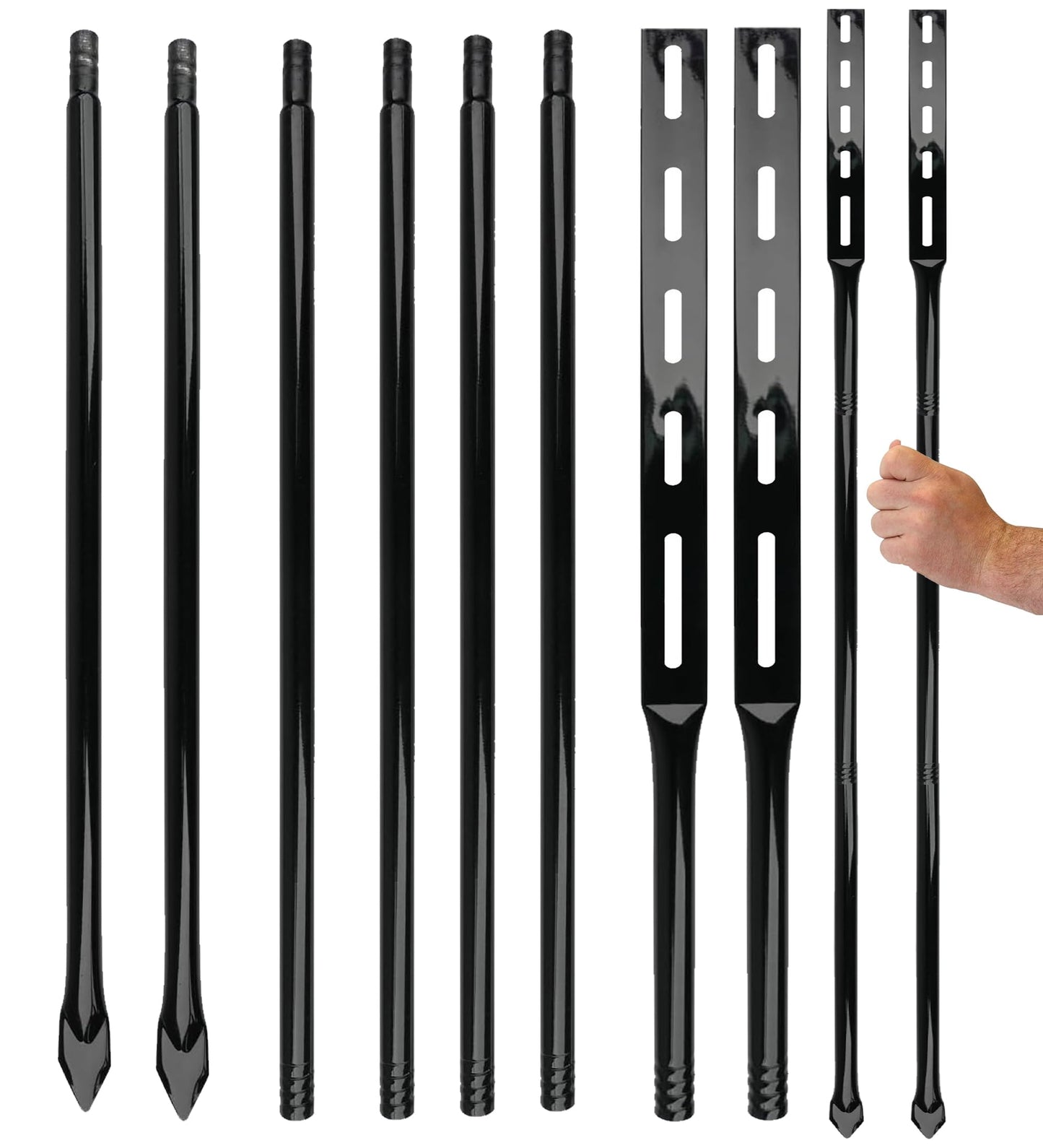 Metal Stakes for Yard Signs, 72-Inch Heavy Duty Posts, Black, 2-Pack