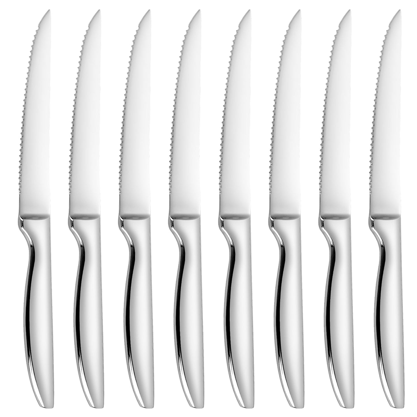 Steak Knife Set of 8, Serrated Steak Knife, Kitchen Steak Knives, Steak Knives Dishwasher Safe, Stainless Steel Knives