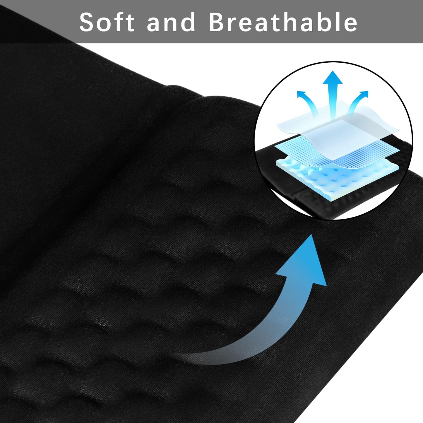 WENPIC Keyboard Wrist Rest -Ergonomic Keyboard Stand with Wrist Rest- with Carpal Tunnel Pain Relief Massage Bumps and Full Memory Gel Design - Ideal Frequent Computer (Black)