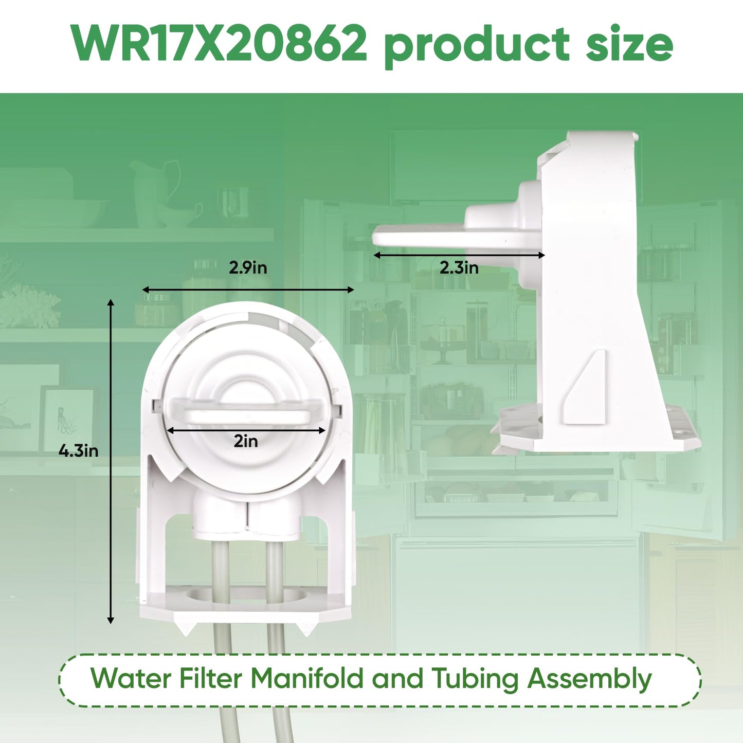 Wudey WR02X45209 Refrigerator Water Filter Manifold Compatible with GE Refrigerators Replaces WR17X20862, WR17X11920, WR17X22066, Connect the Water Pipe Inside the MWF Filter