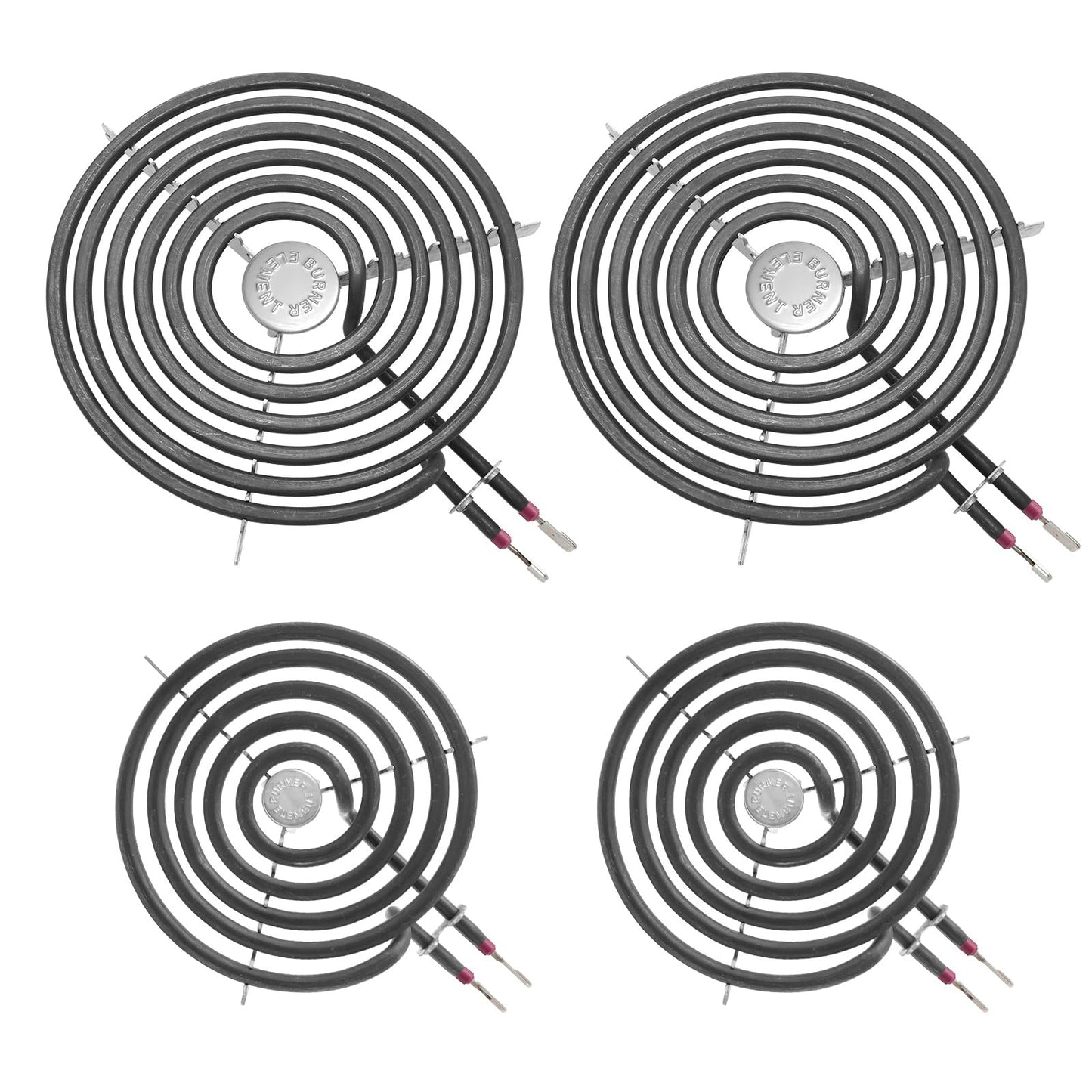 COZZIVITA WB30M1 and WB30M2 GE Hotpoint Electric Stove Burner Replacement Element, Perfectly Fit GE Hotpoint Electric Range Stove Top-Includes 2 * 8'' and 2 * 6''
