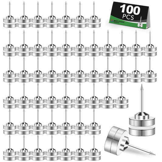 100P Magnetic Pushpin Magnetic Clips Magnet Thumb Tacks Magnet Tacks Push Pins for Cork Board Wall Bulletin Board Photo Wall